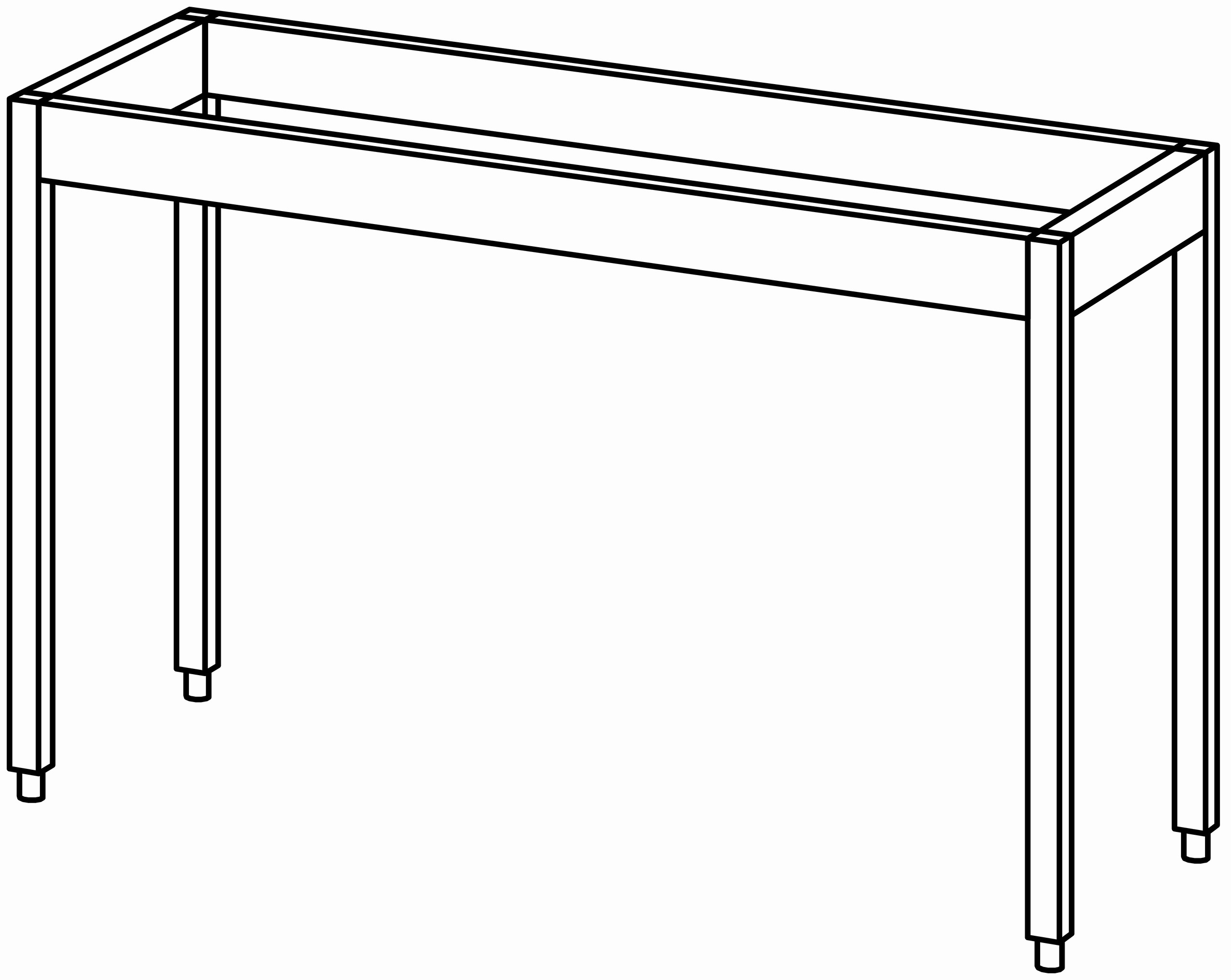 Unterbau-Arbeitstisch offen 1400x560