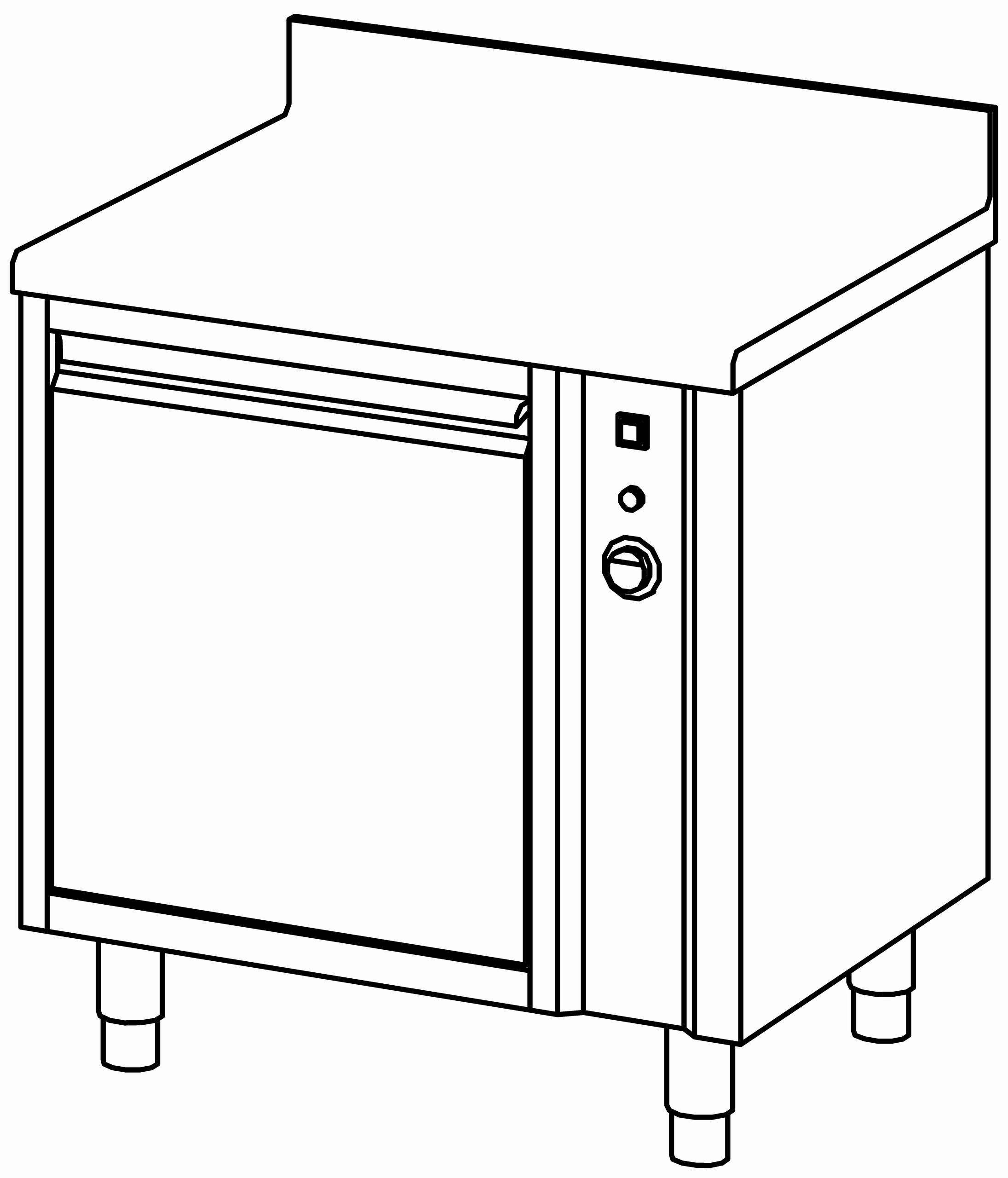 Wärmeschrank 800x700, F-Tür, mit AK