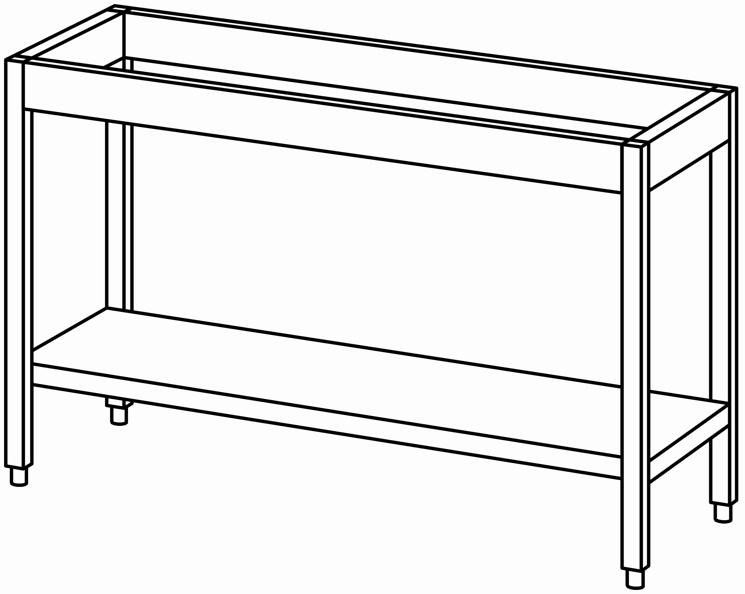 Unterbau-Arbeitstisch offen 1400x560, GB