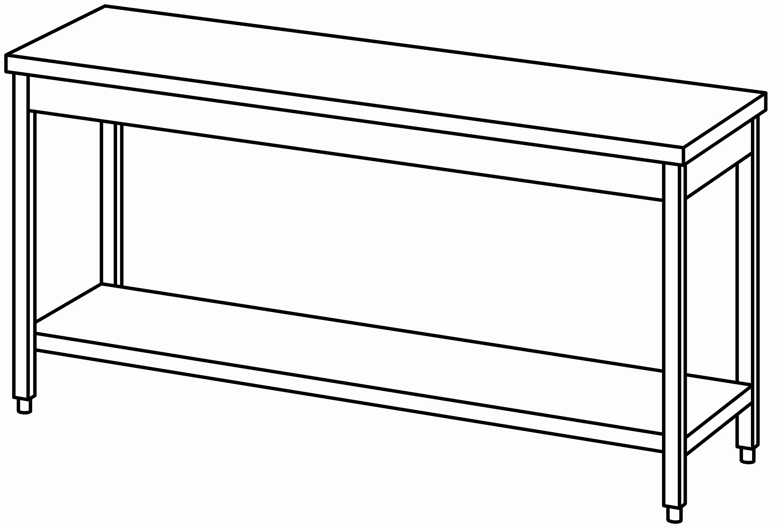 Arbeitstisch 1800x600, GB, ohne Aufk.