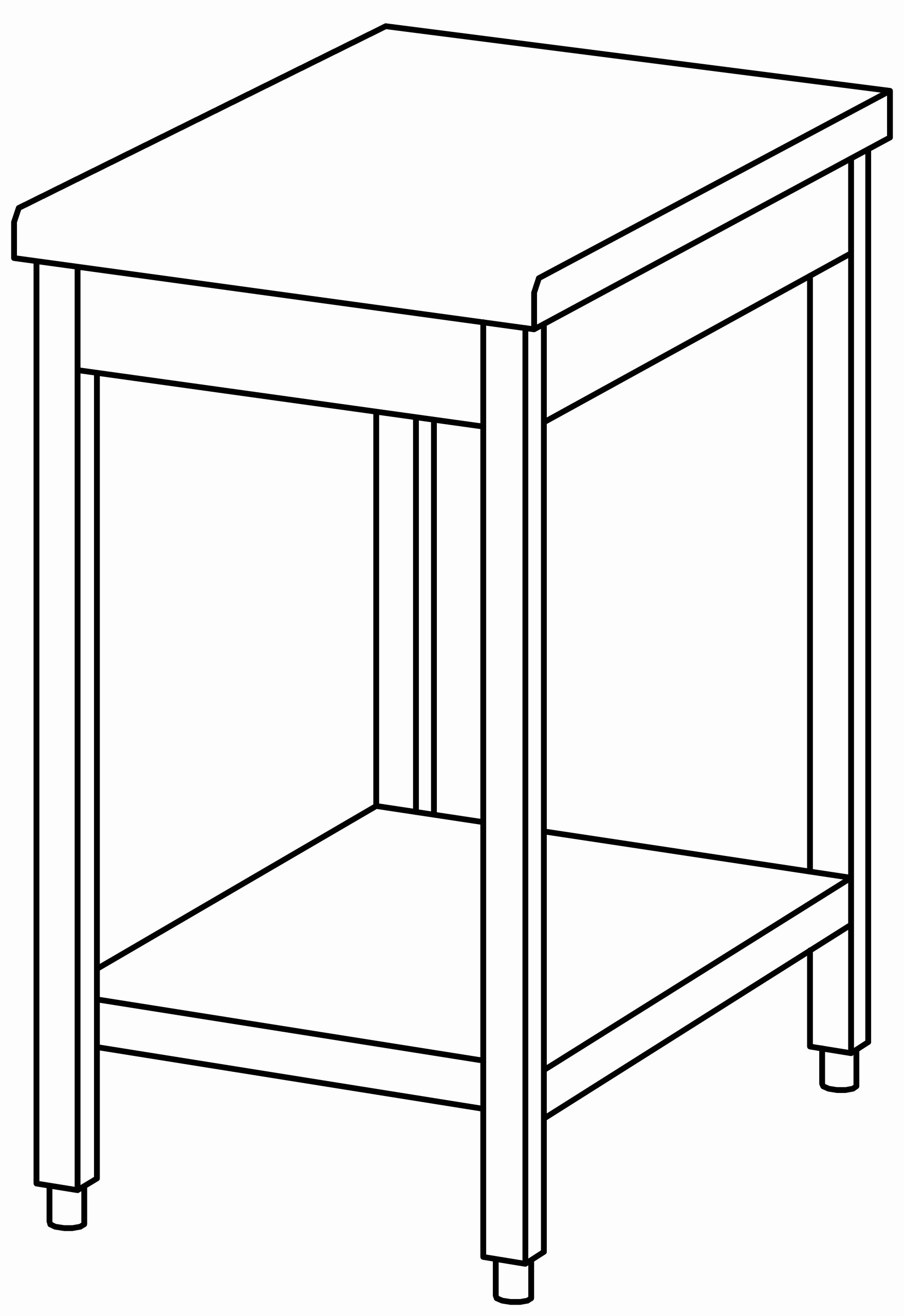 Arbeitstisch 500x800, GB, ohne Aufk.