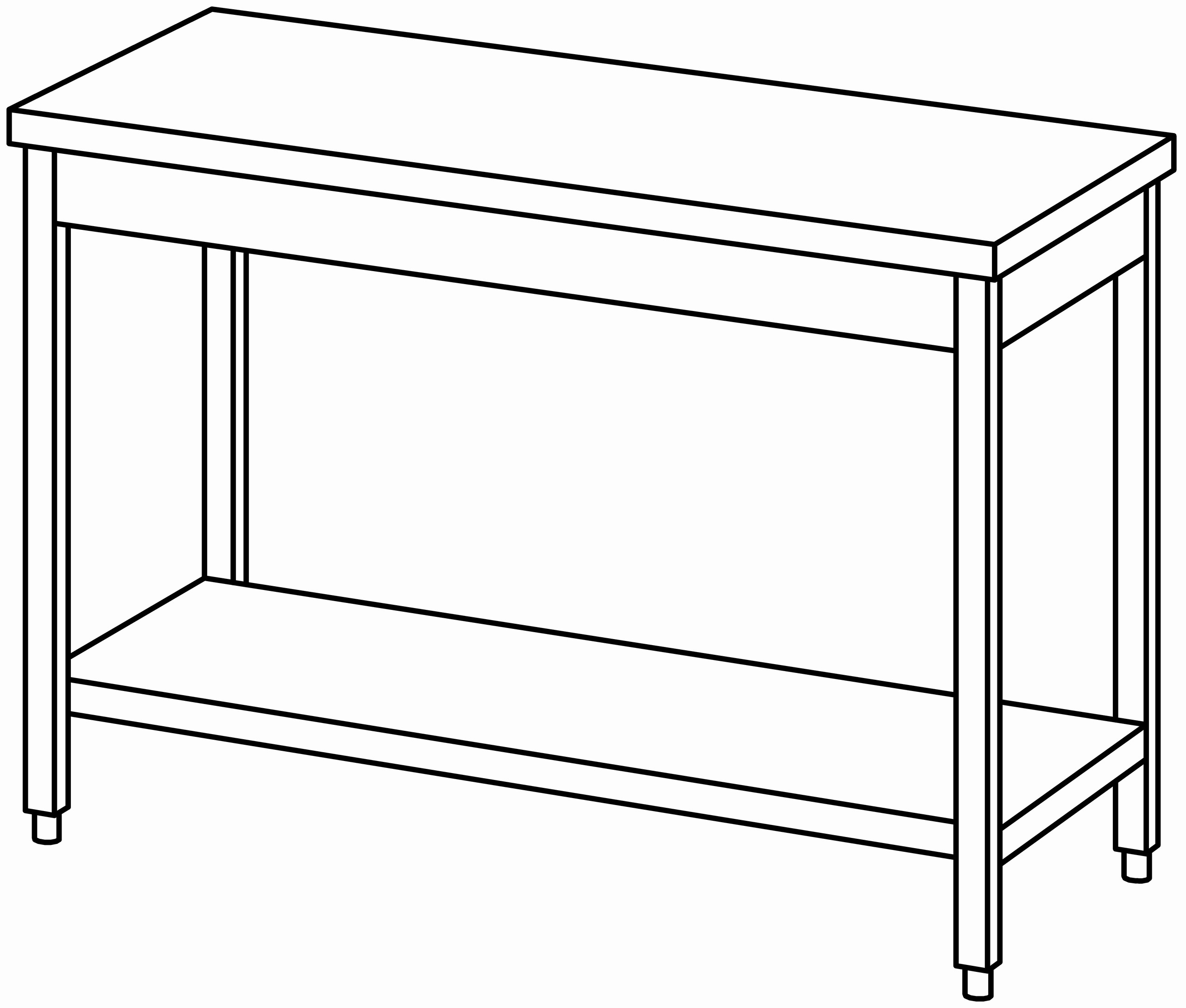 Arbeitstisch 1300x600, GB, ohne Aufk.