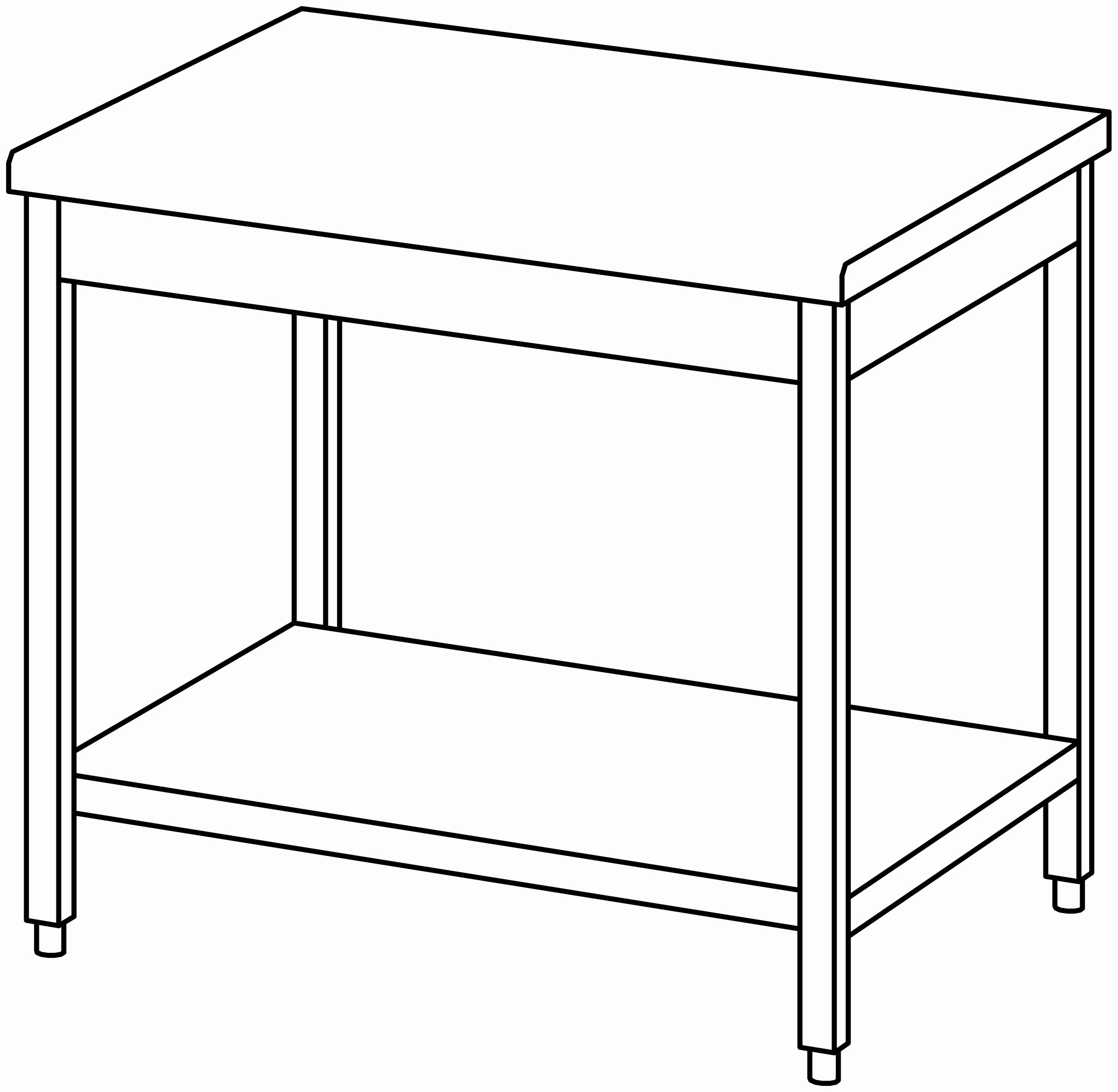 Arbeitstisch 1000x800, GB, ohne Aufk.