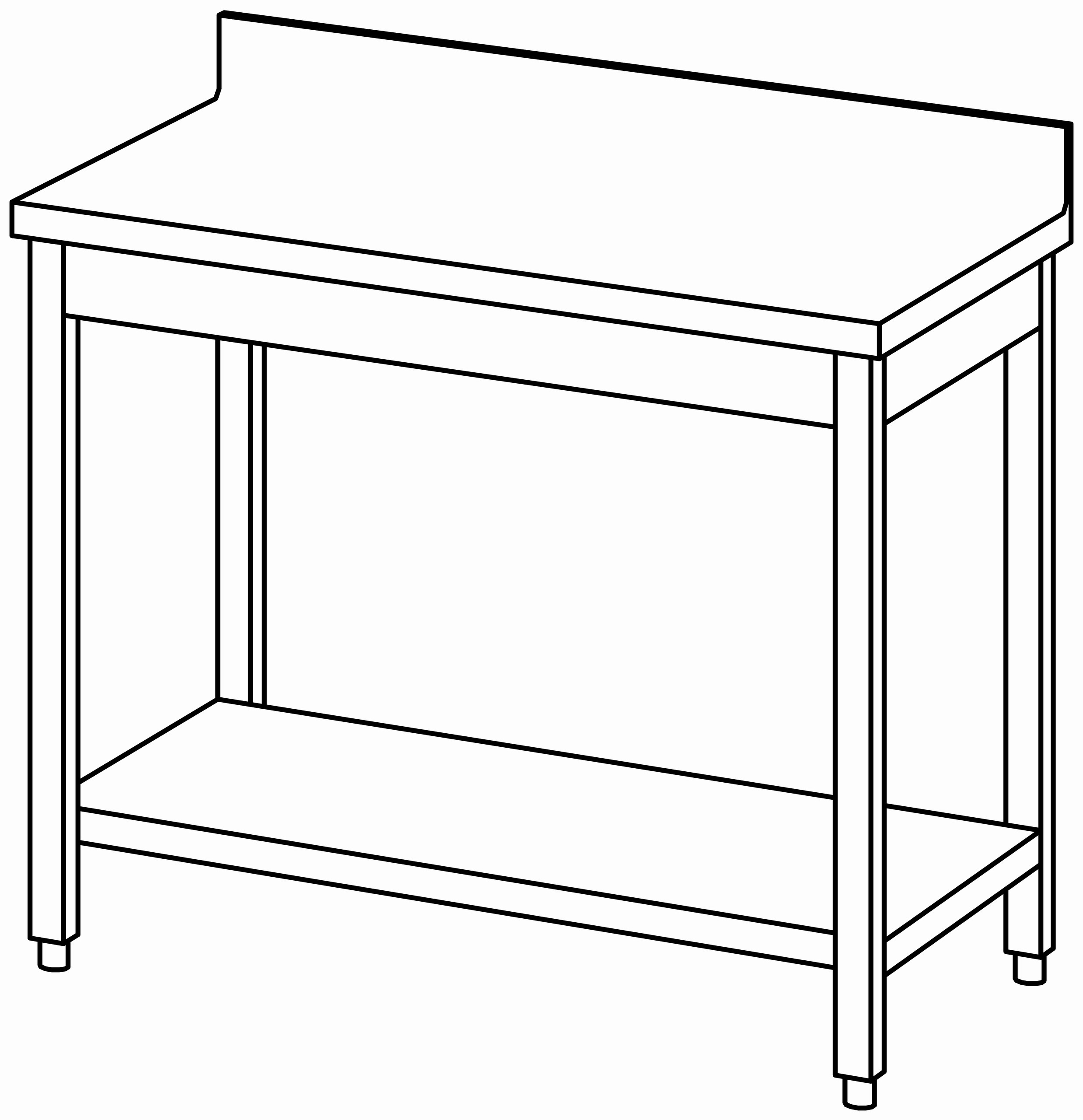 Arbeitstisch 1100x600, GB, mit Aufk.