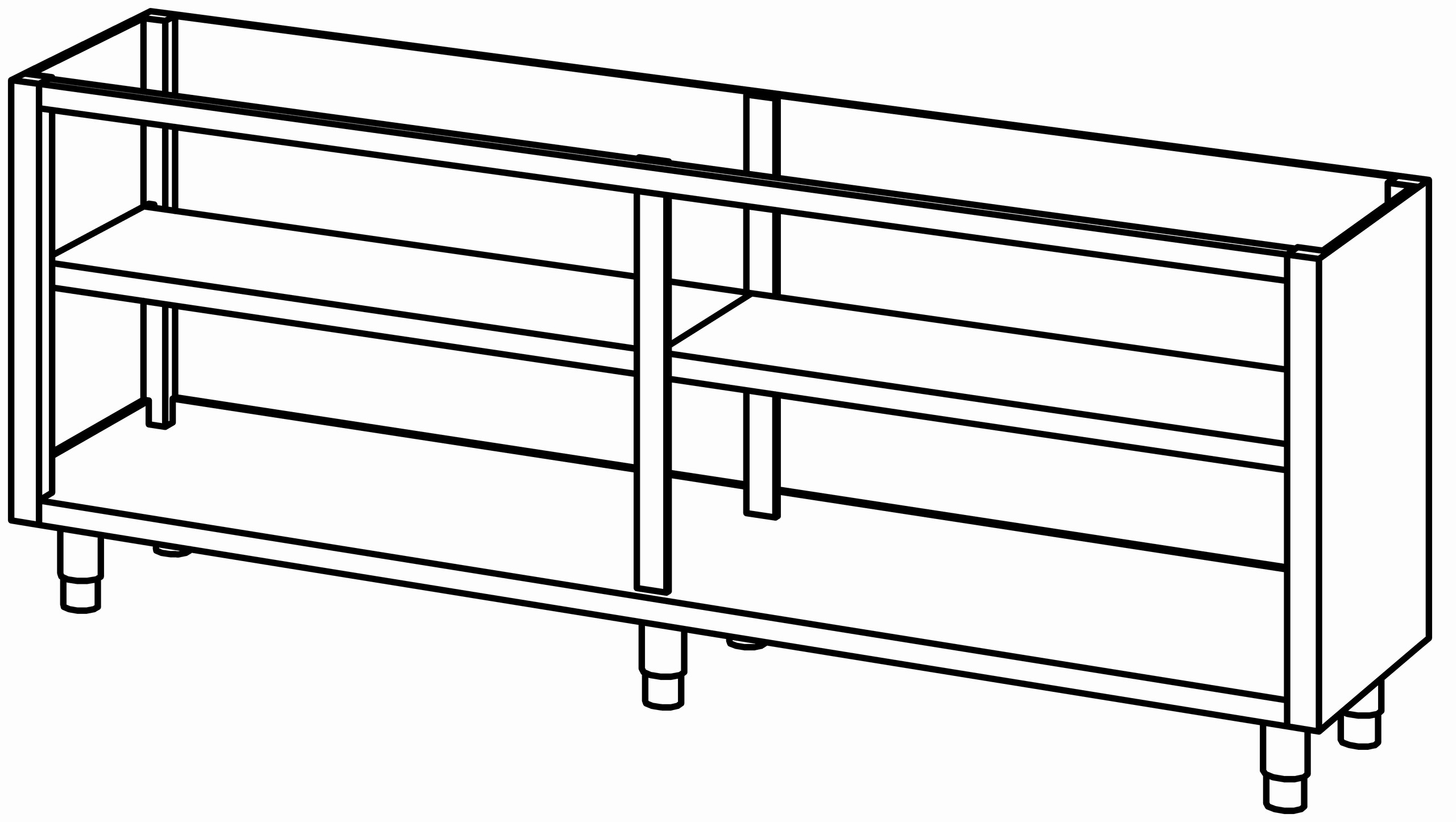 Schrankunterbau offen 2200x580, ZB