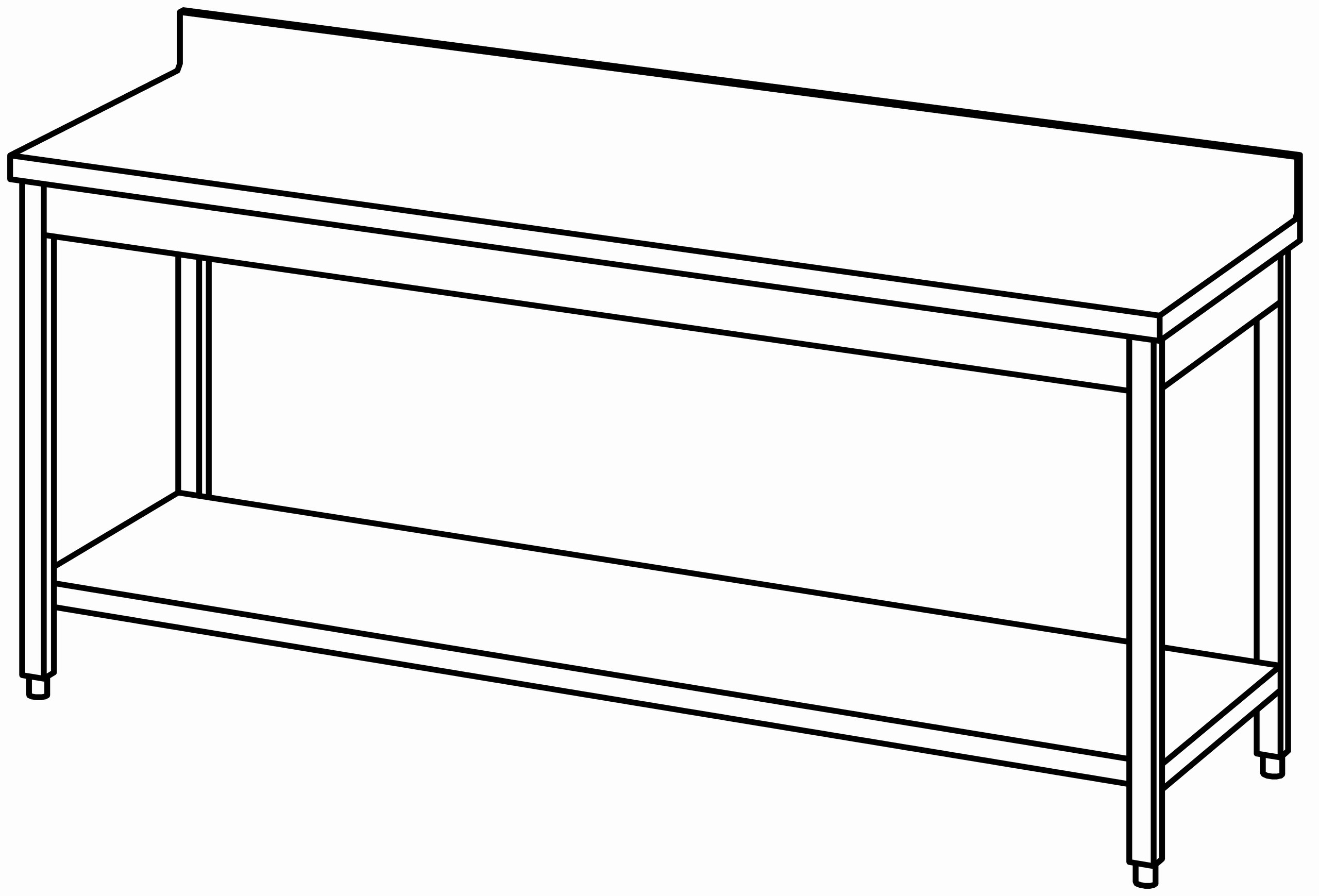 Arbeitstisch 2000x700, GB, mit Aufk.