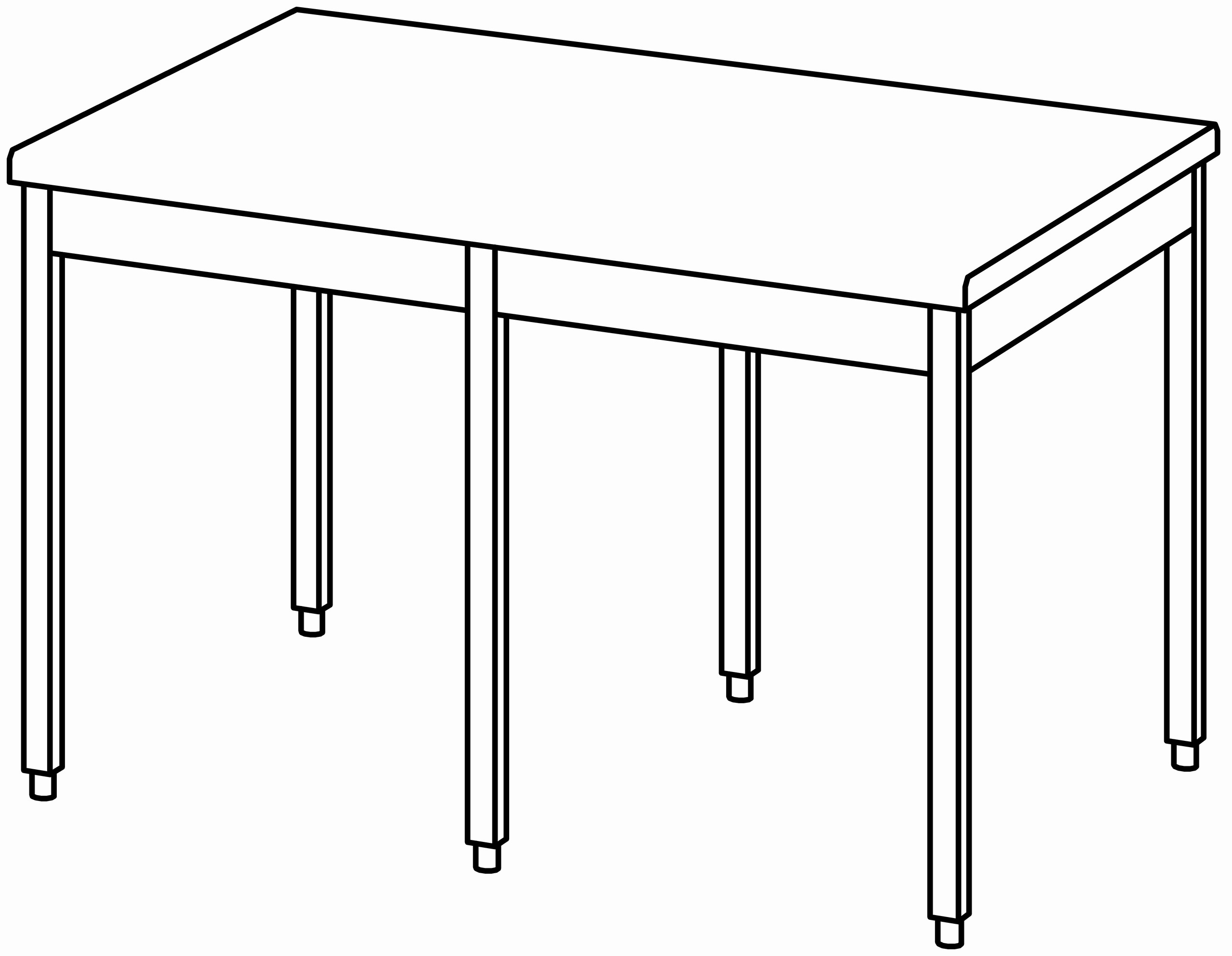 Arbeitstisch 1400x1000, ohne Aufkantung