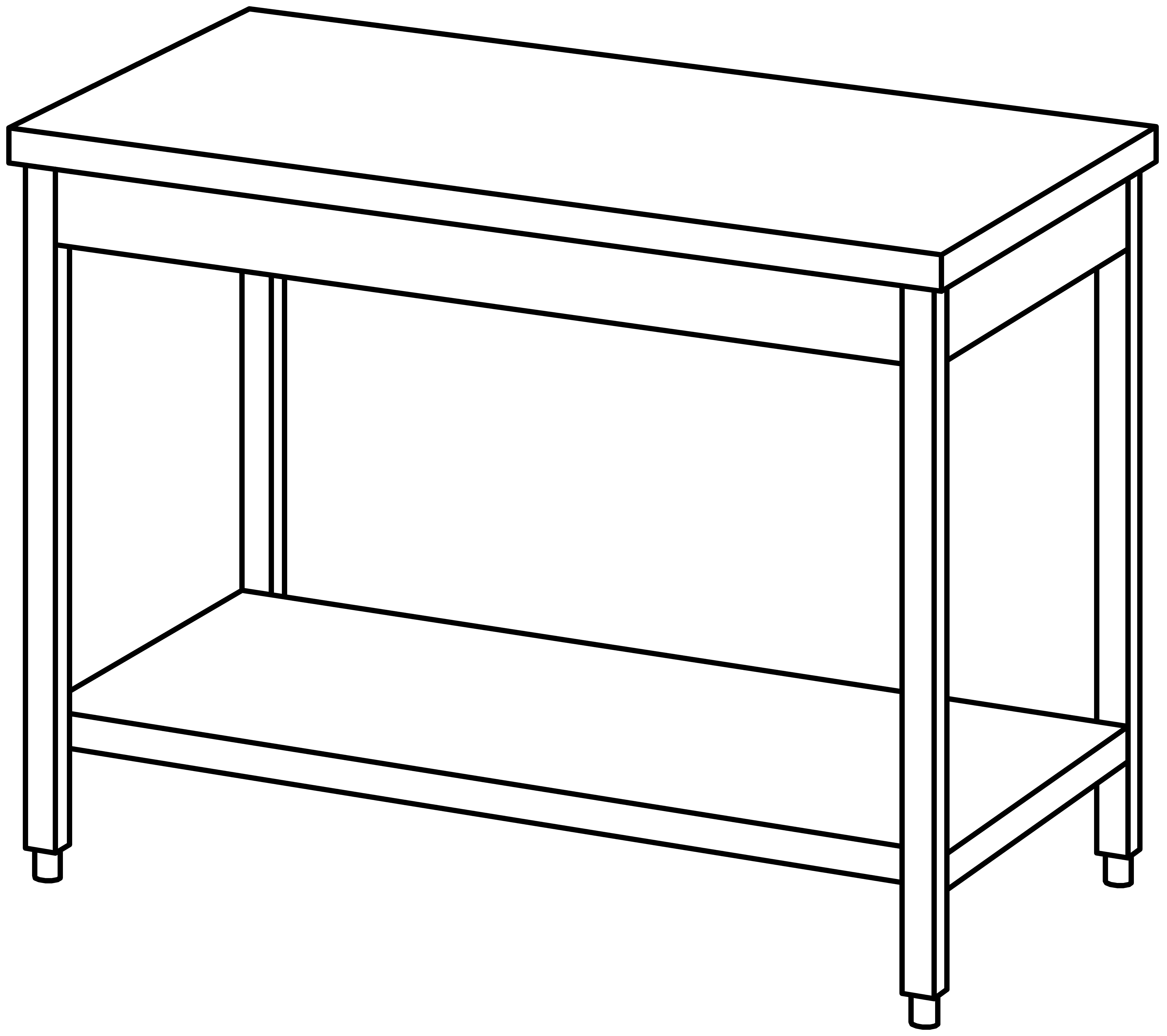 Arbeitstisch 1200x700, GB, ohne Aufk.