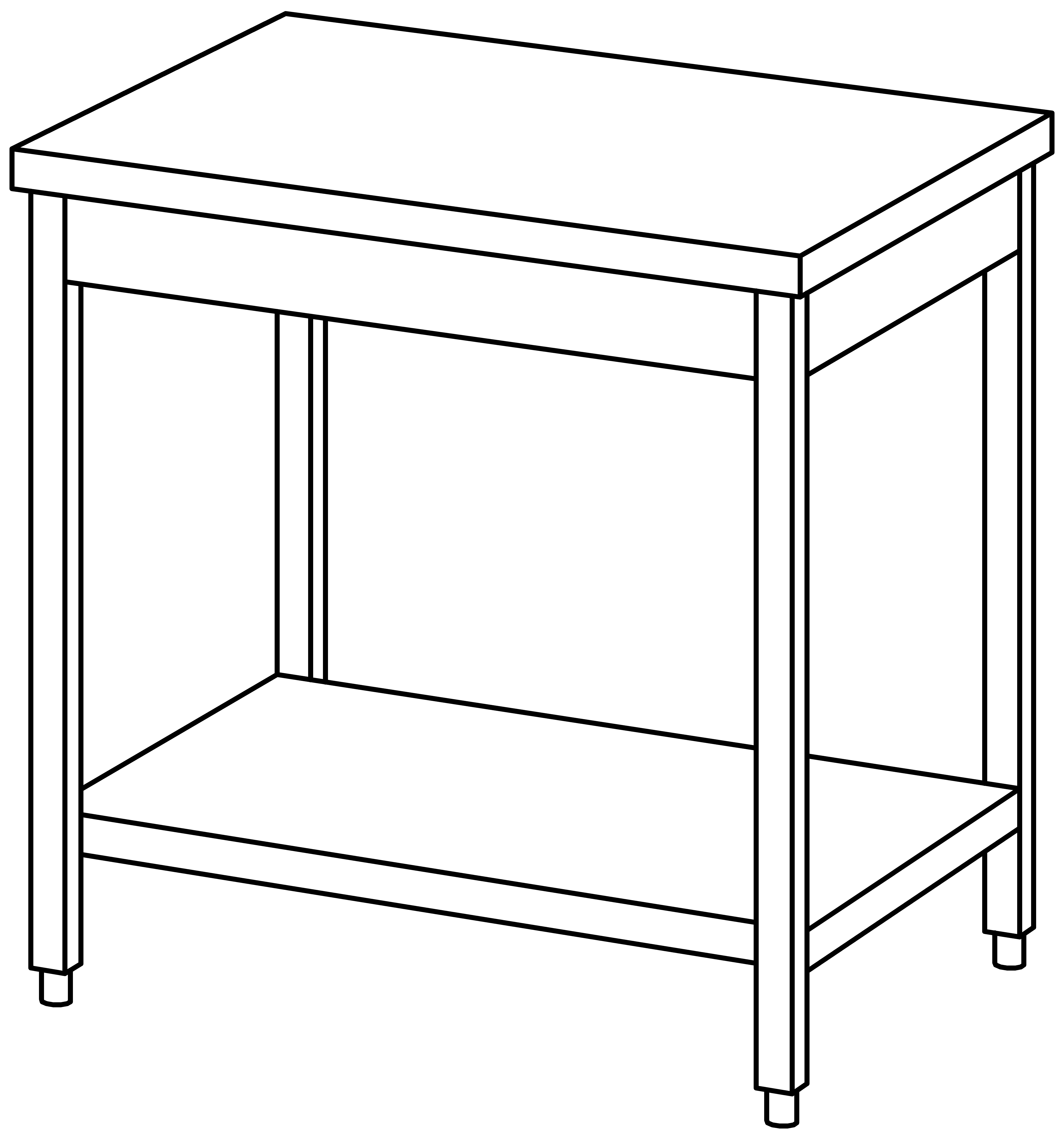 Arbeitstisch 900x700, GB, ohne Aufk.