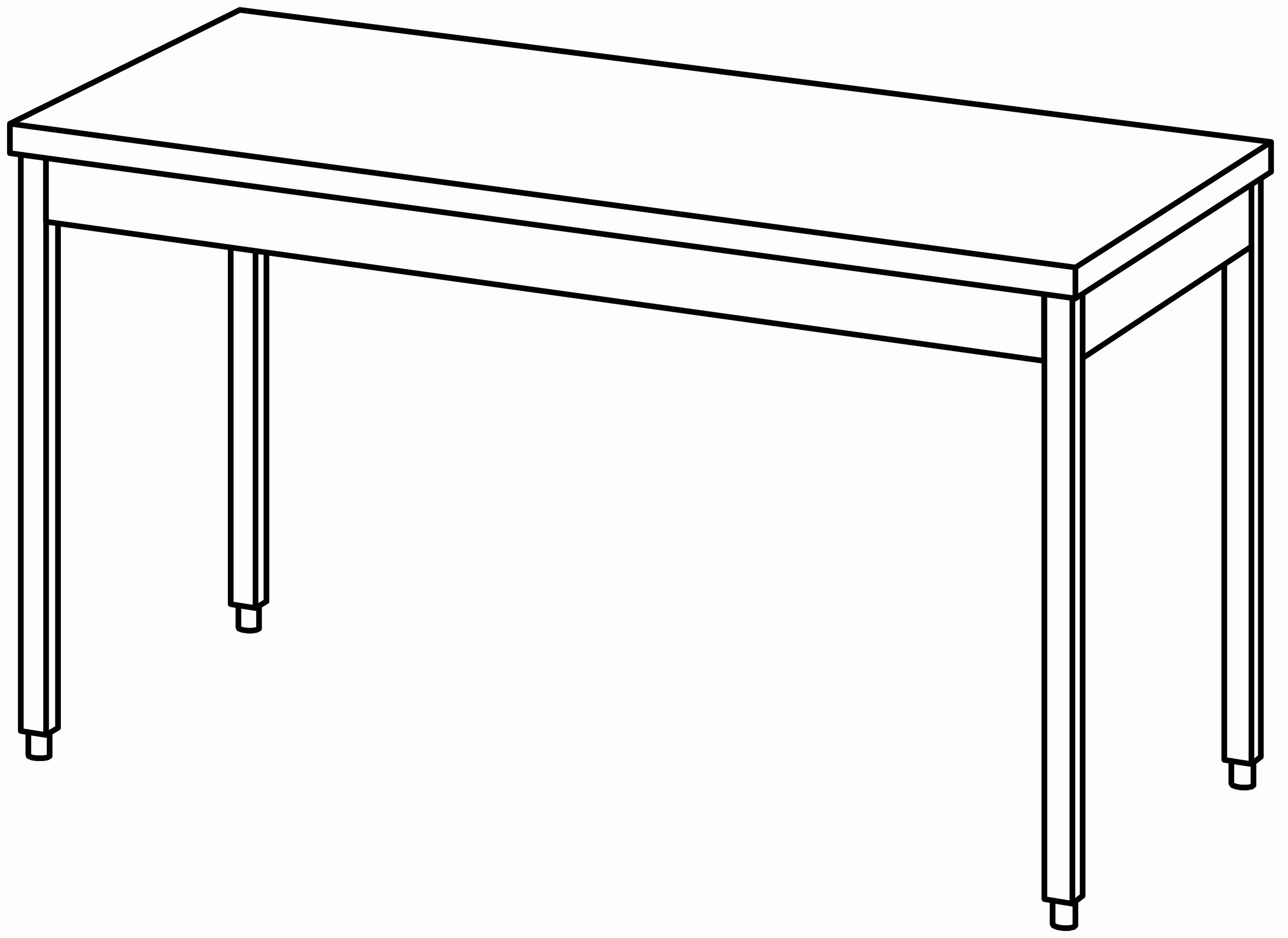 Arbeitstisch 1600x800, ohne Aufkantung