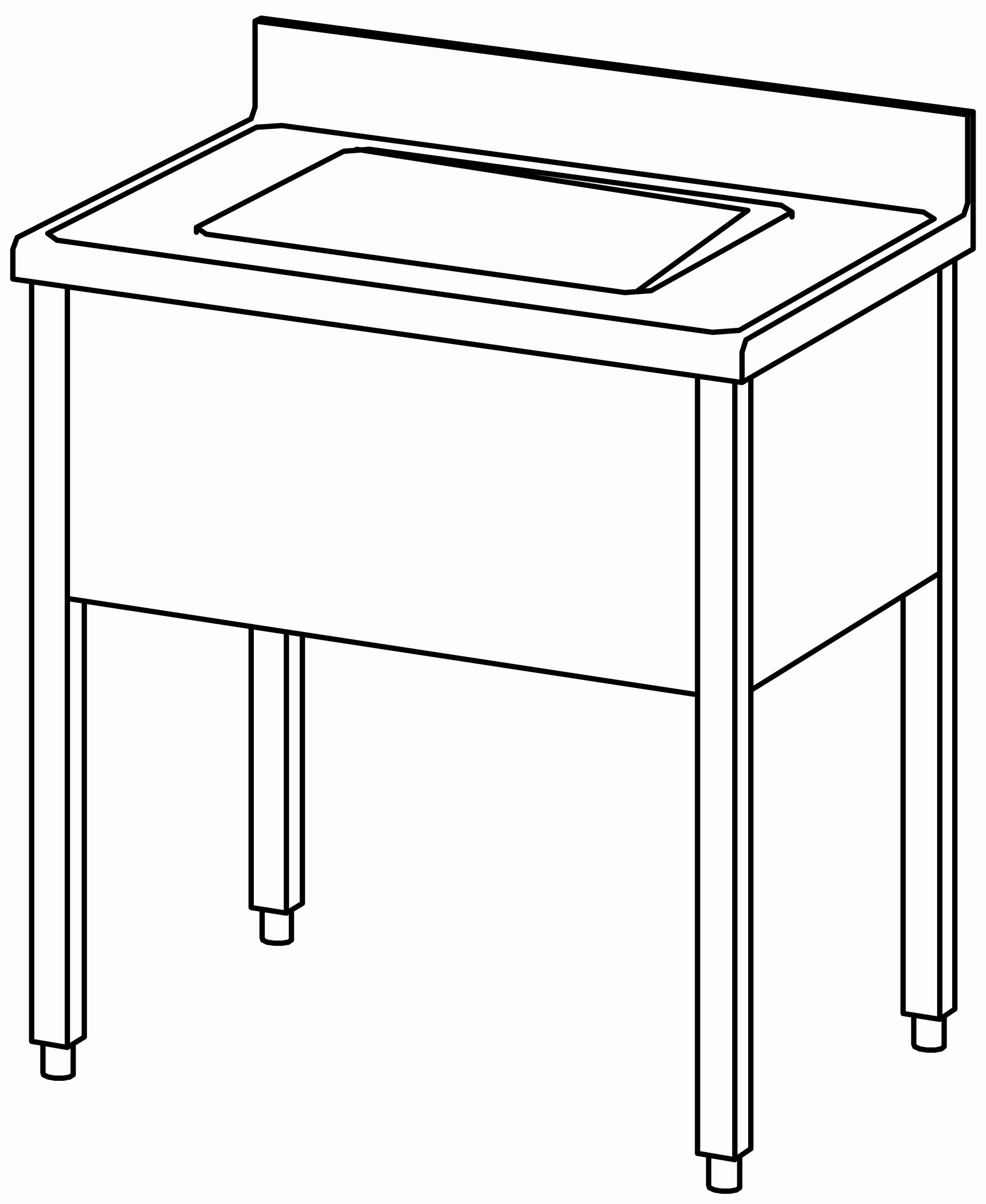 Spültisch offen 800x600, 1 Becken