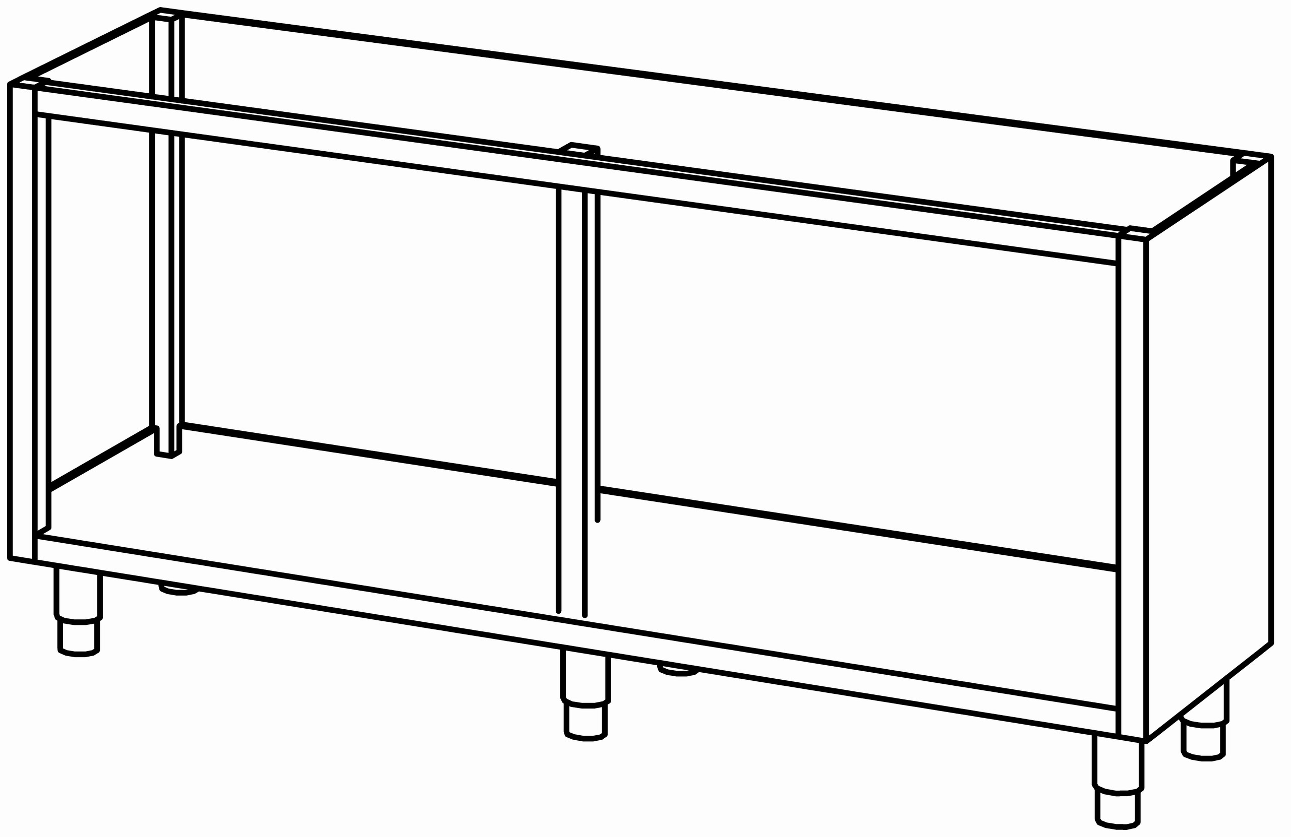 Schrankunterbau offen 1800x580