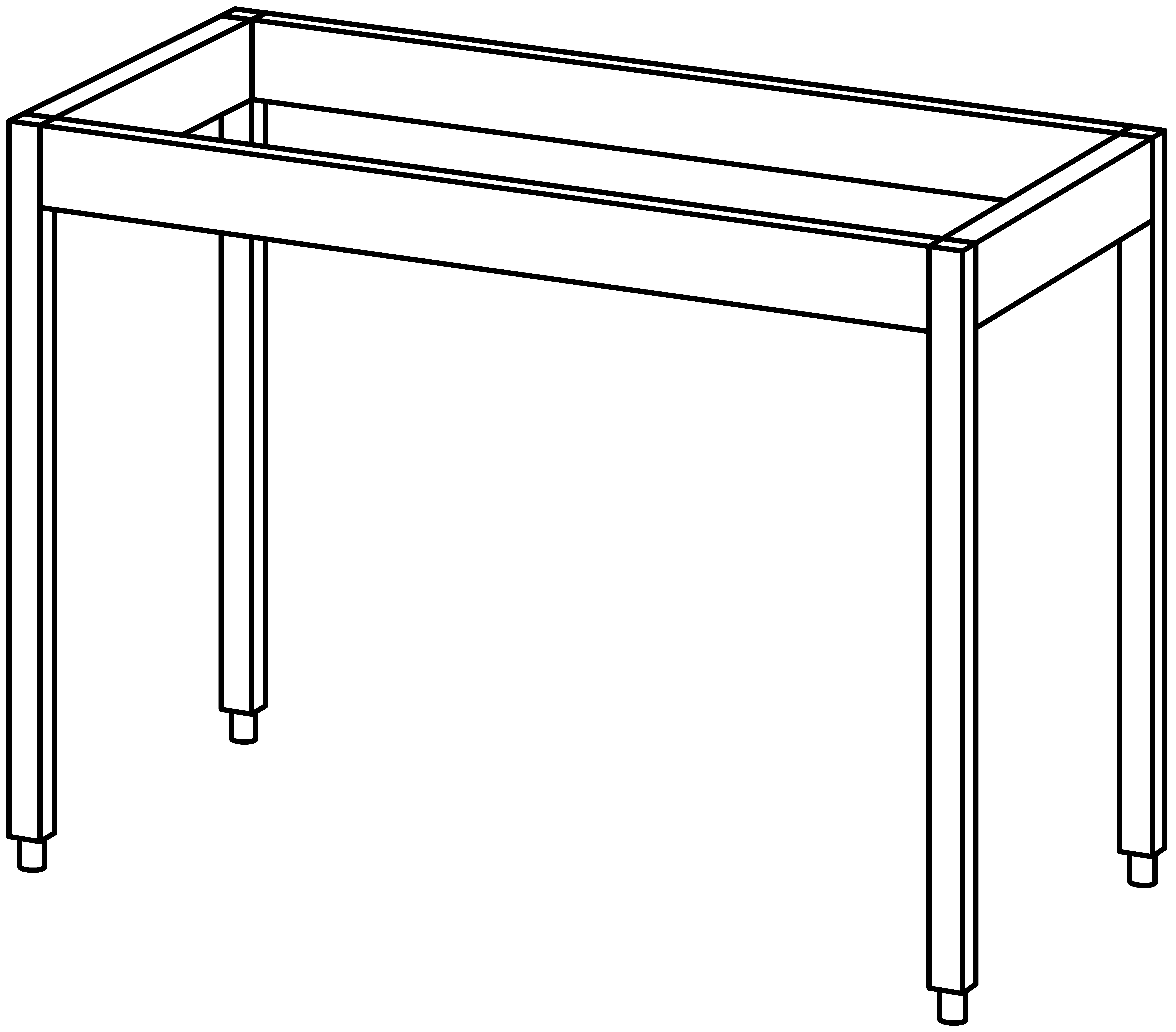 Unterbau-Arbeitstisch offen 1200x660