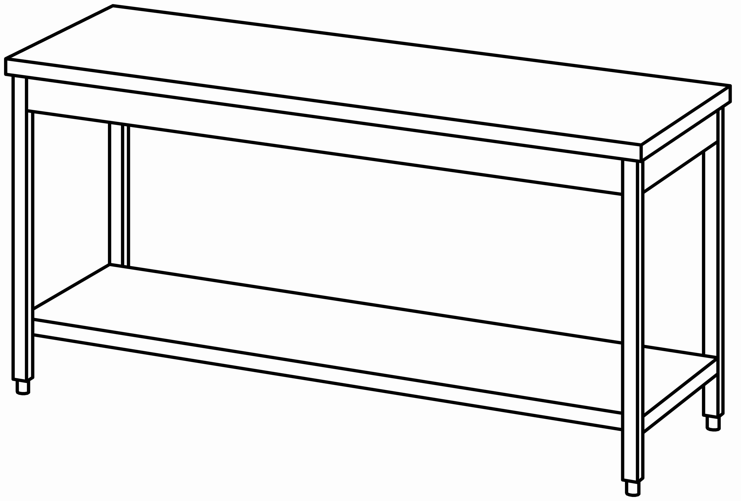 Arbeitstisch 1800x700, GB, ohne Aufk.