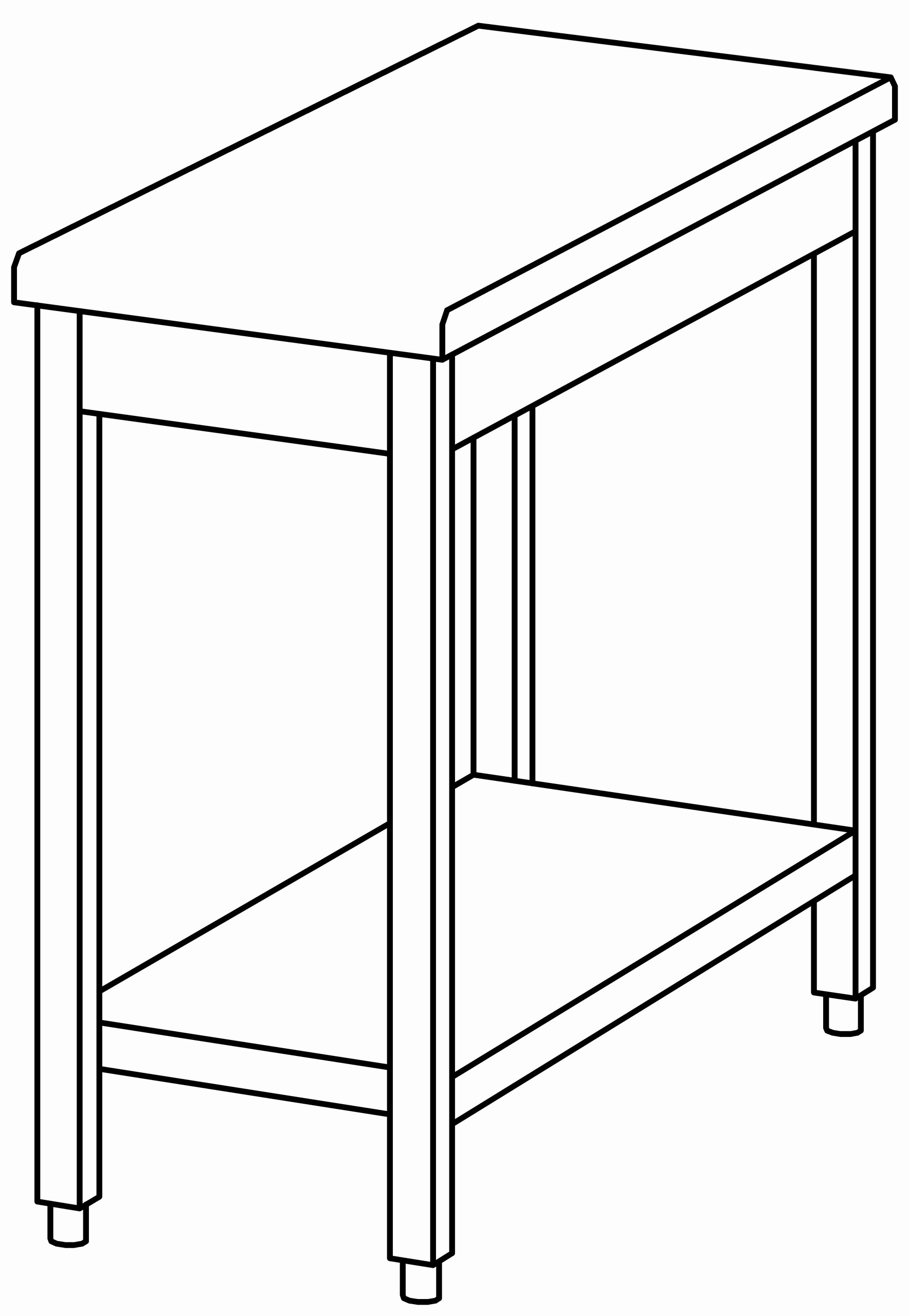 Arbeitstisch 400x1000, GB, ohne Aufk.