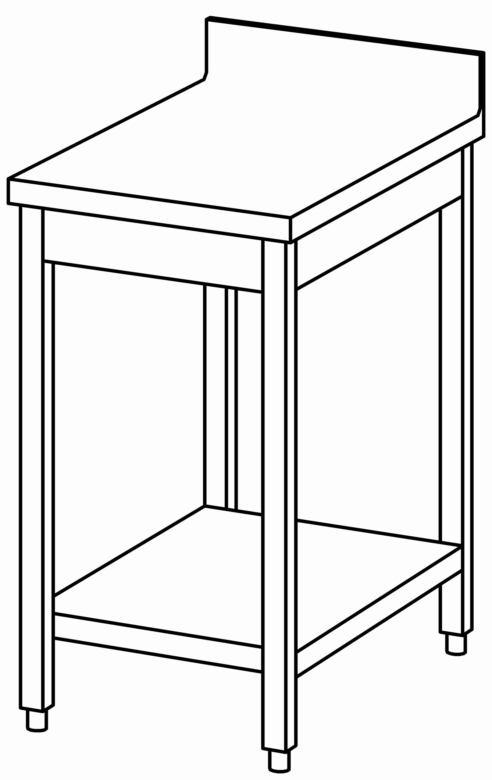 Arbeitstisch 500x800, GB, mit Aufk.