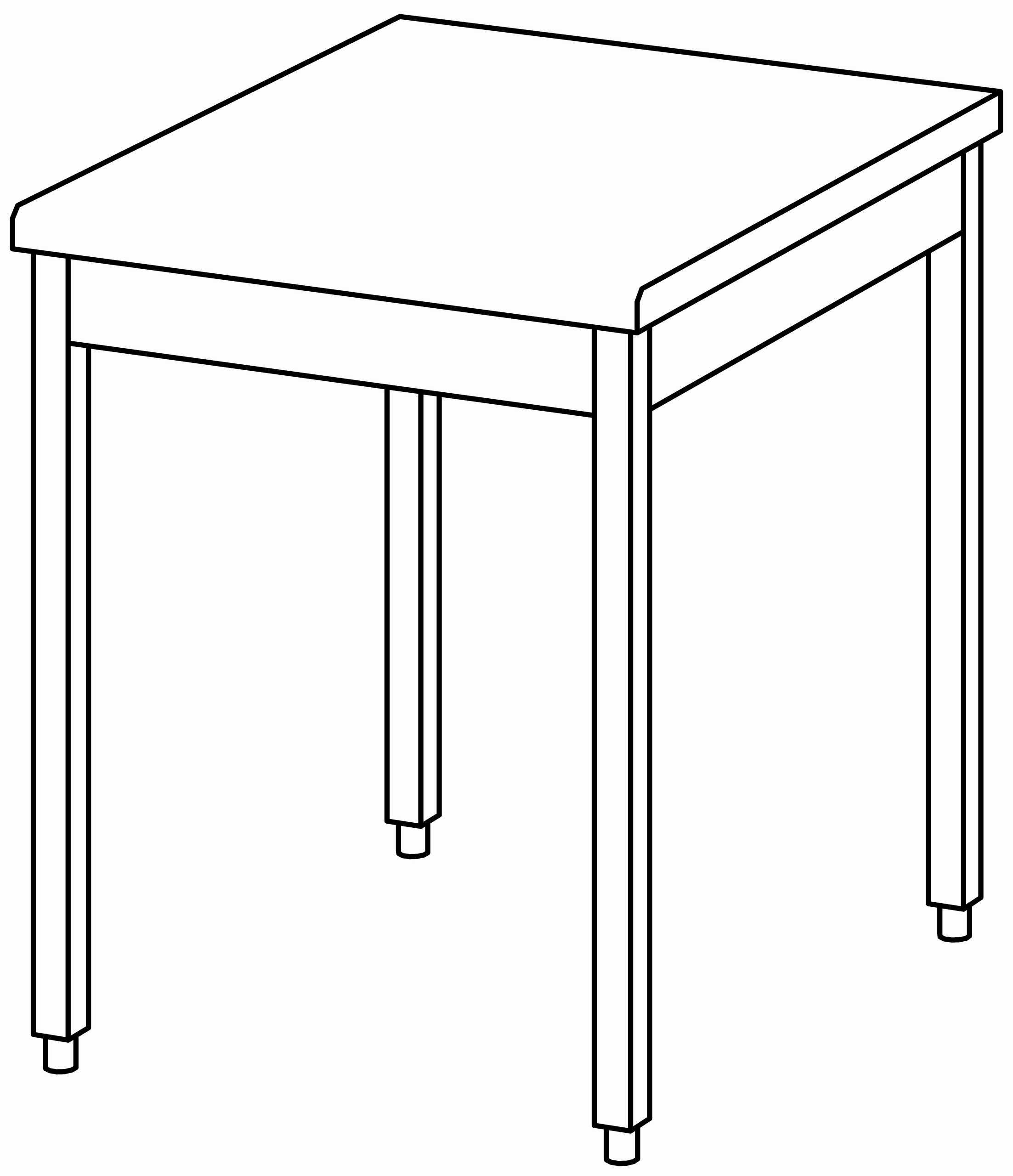 Arbeitstisch 700x1000, ohne Aufkantung