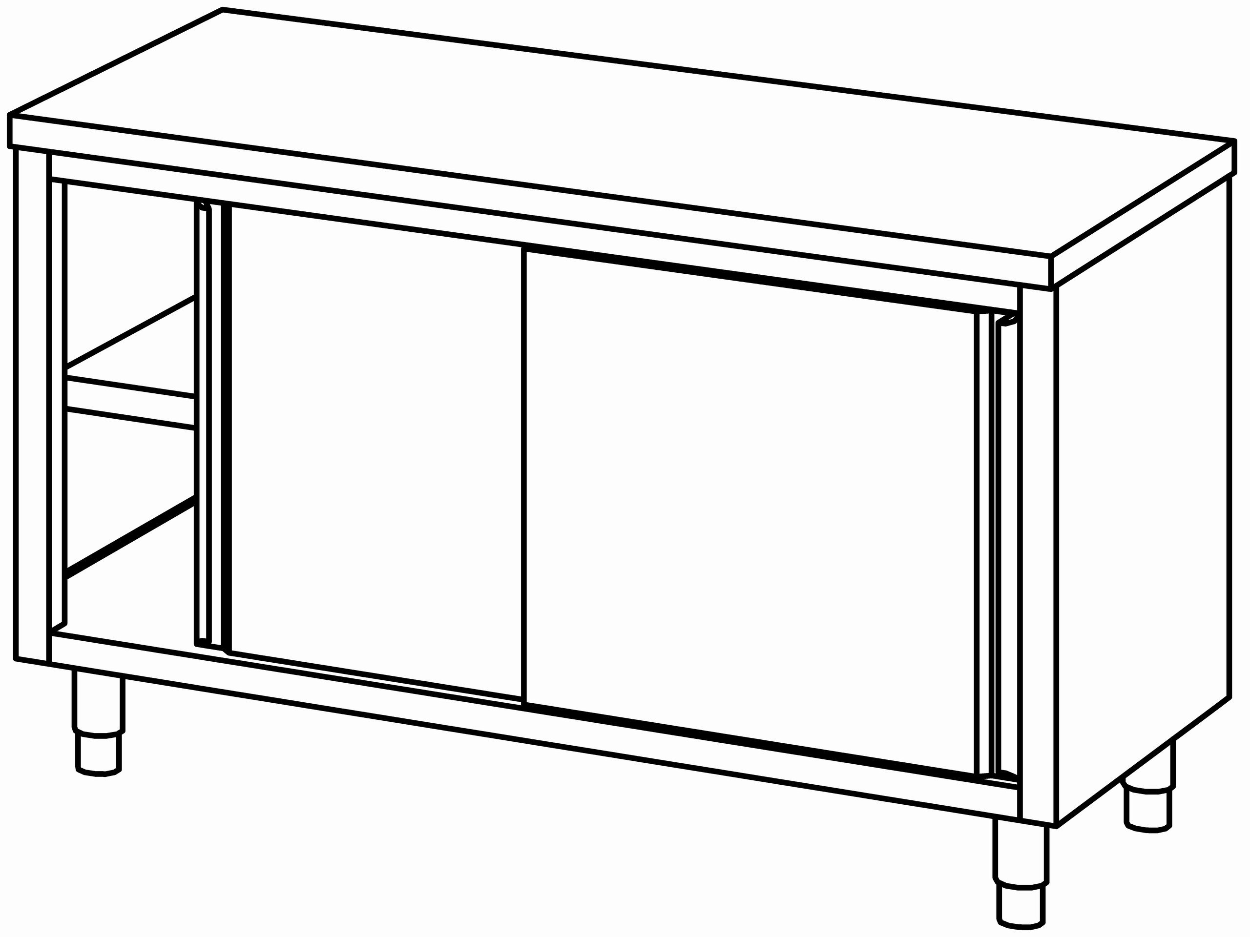 Arbeitsschrank 1500x700, S-Tür, ohne AK