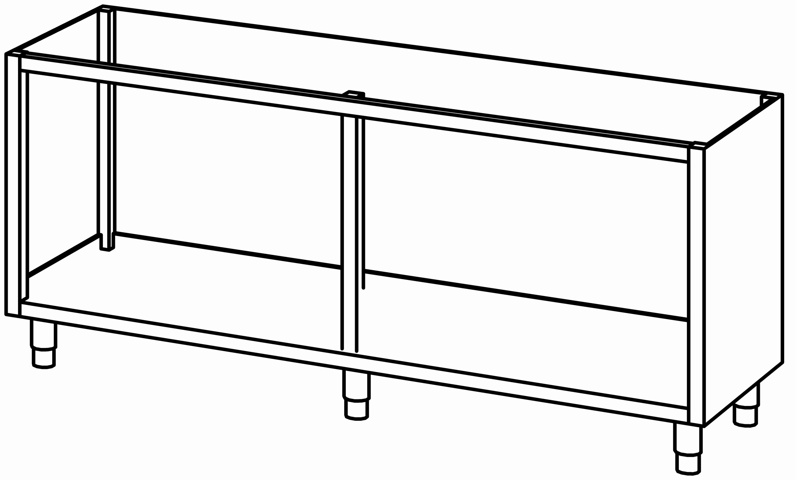 Schrankunterbau offen 2000x680