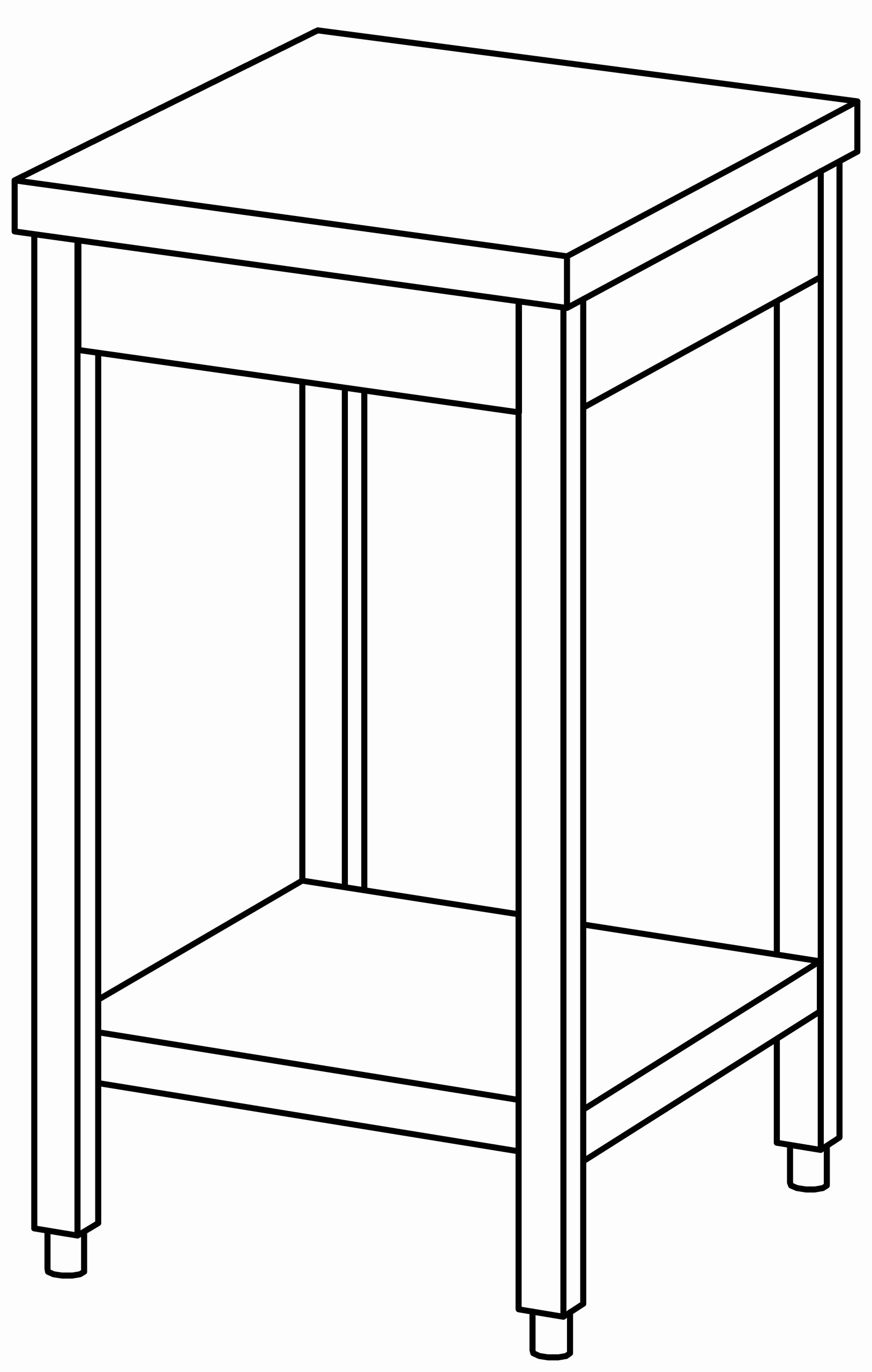 Arbeitstisch 500x600, GB, ohne Aufk.