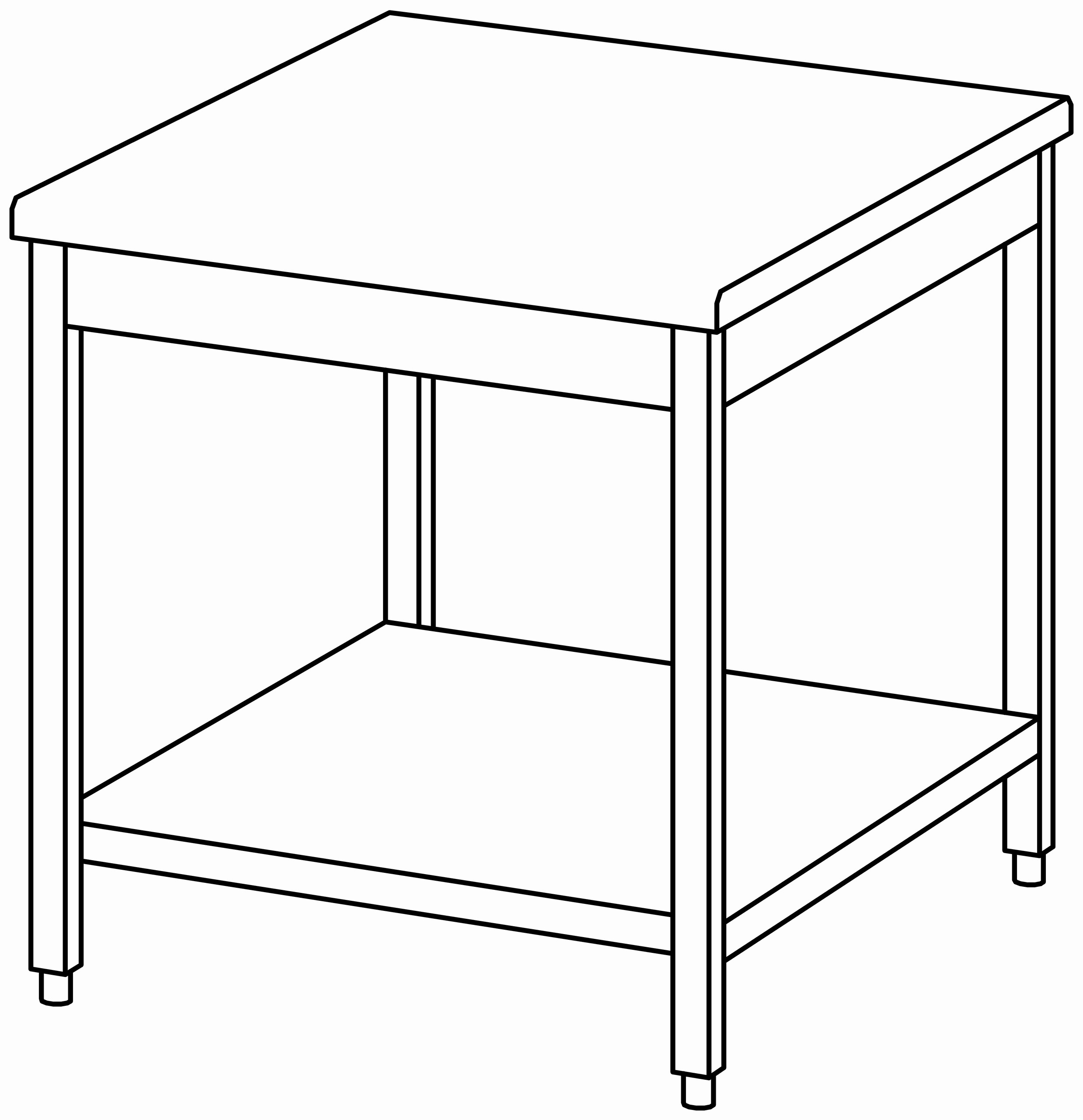 Arbeitstisch 800x1000, GB, ohne Aufk.
