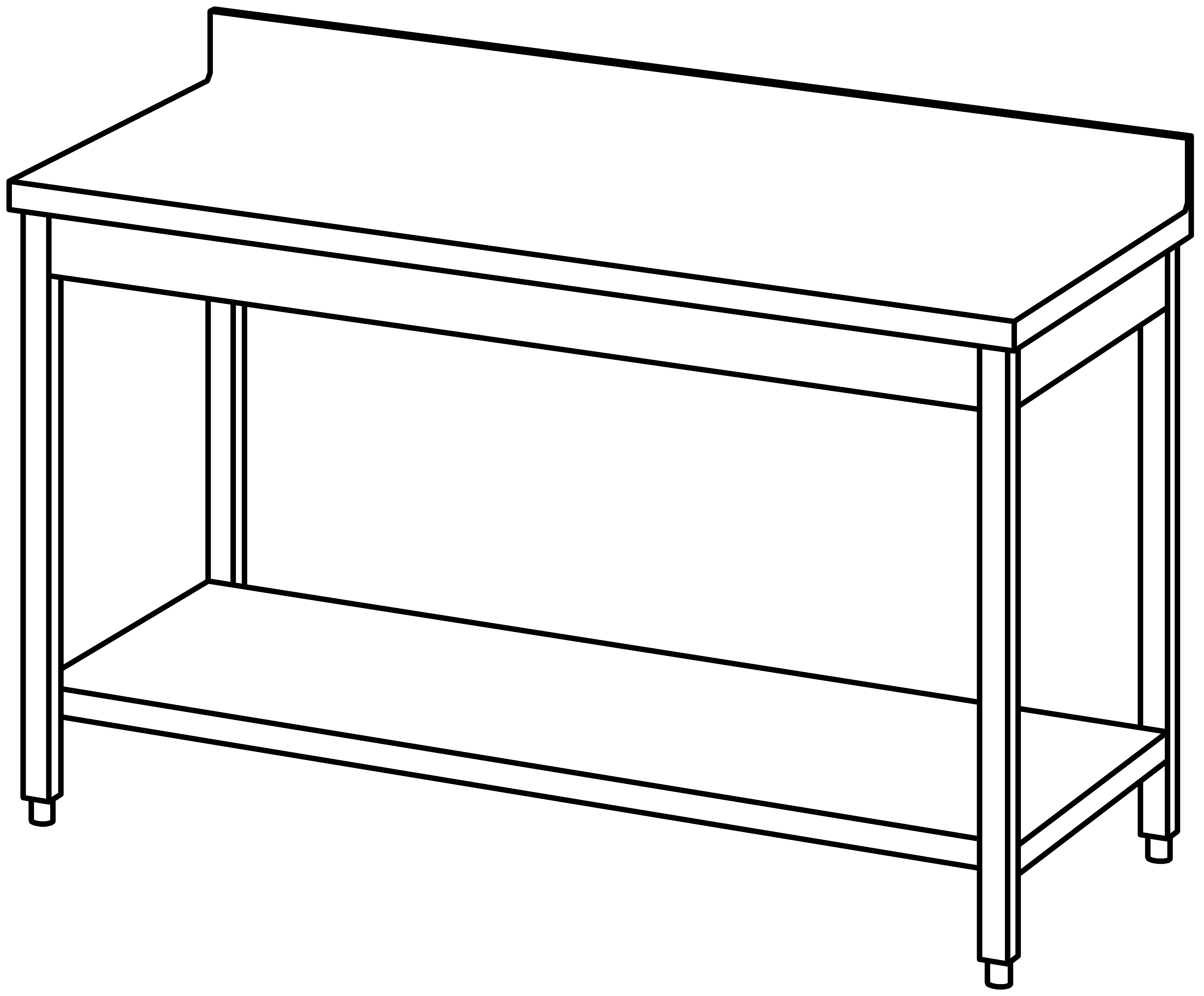Arbeitstisch 1500x700, GB, mit Aufk.