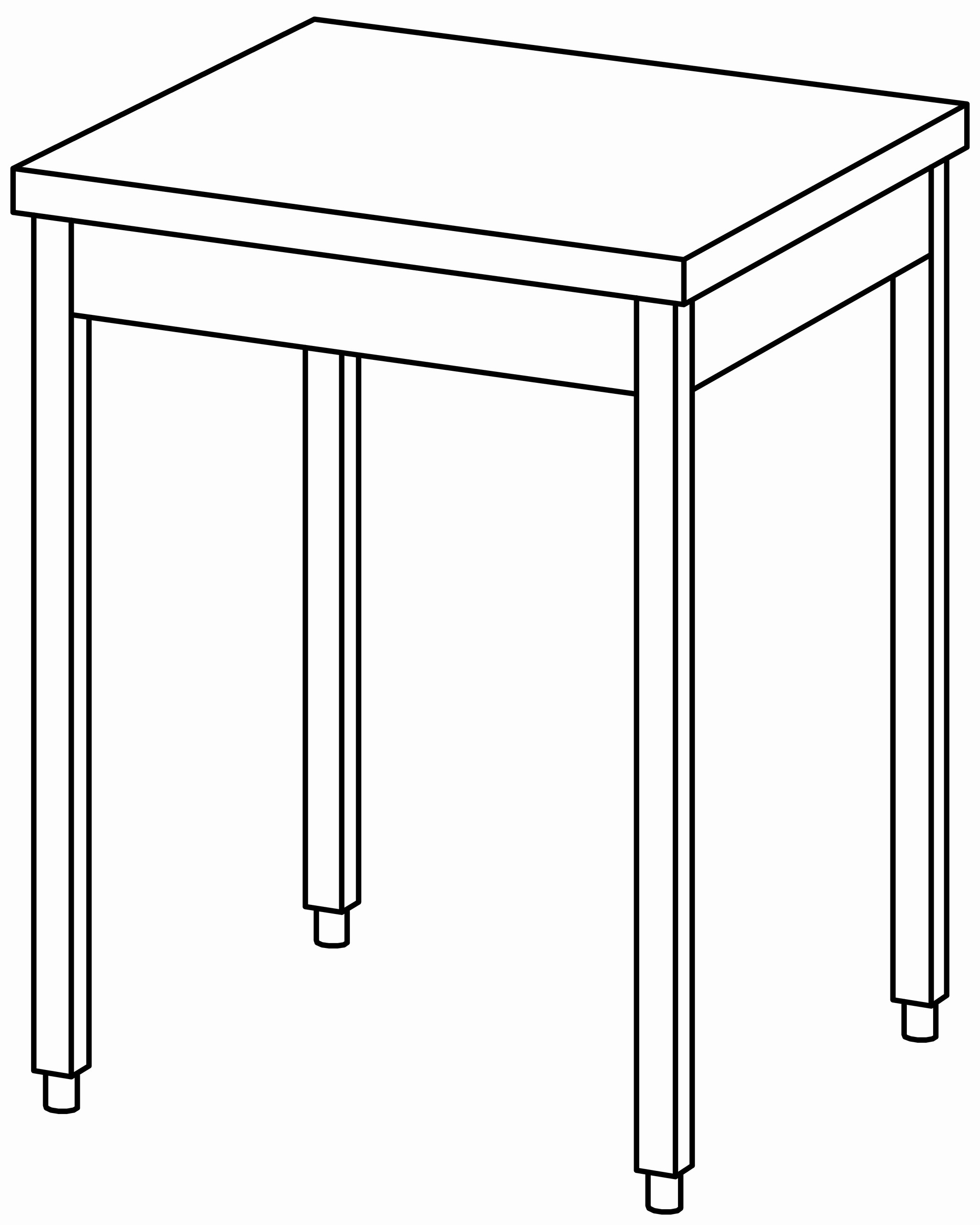 Arbeitstisch 700x700, ohne Aufkantung