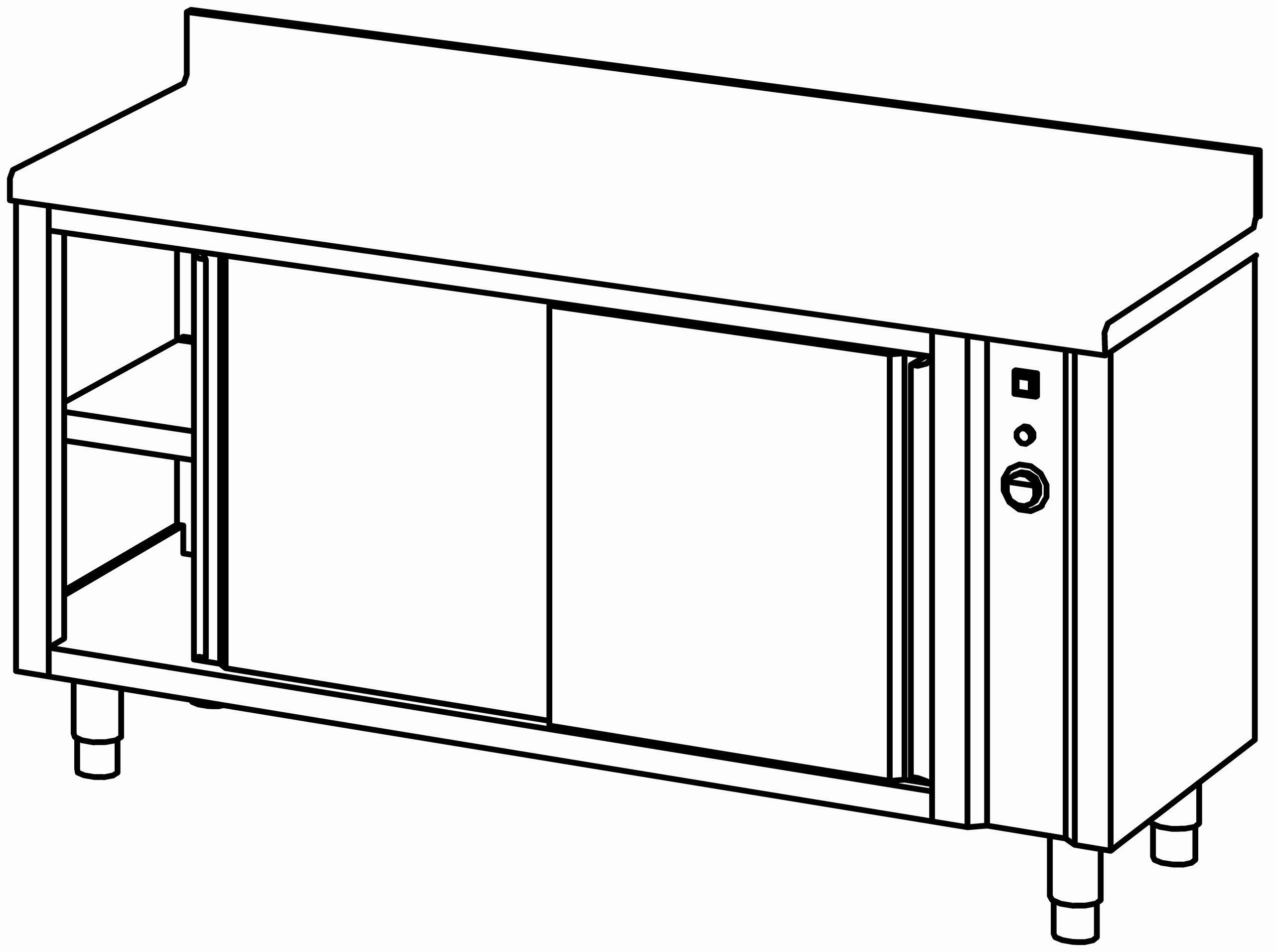 Wärmeschrank 1600x600, S-Tür, mit AK