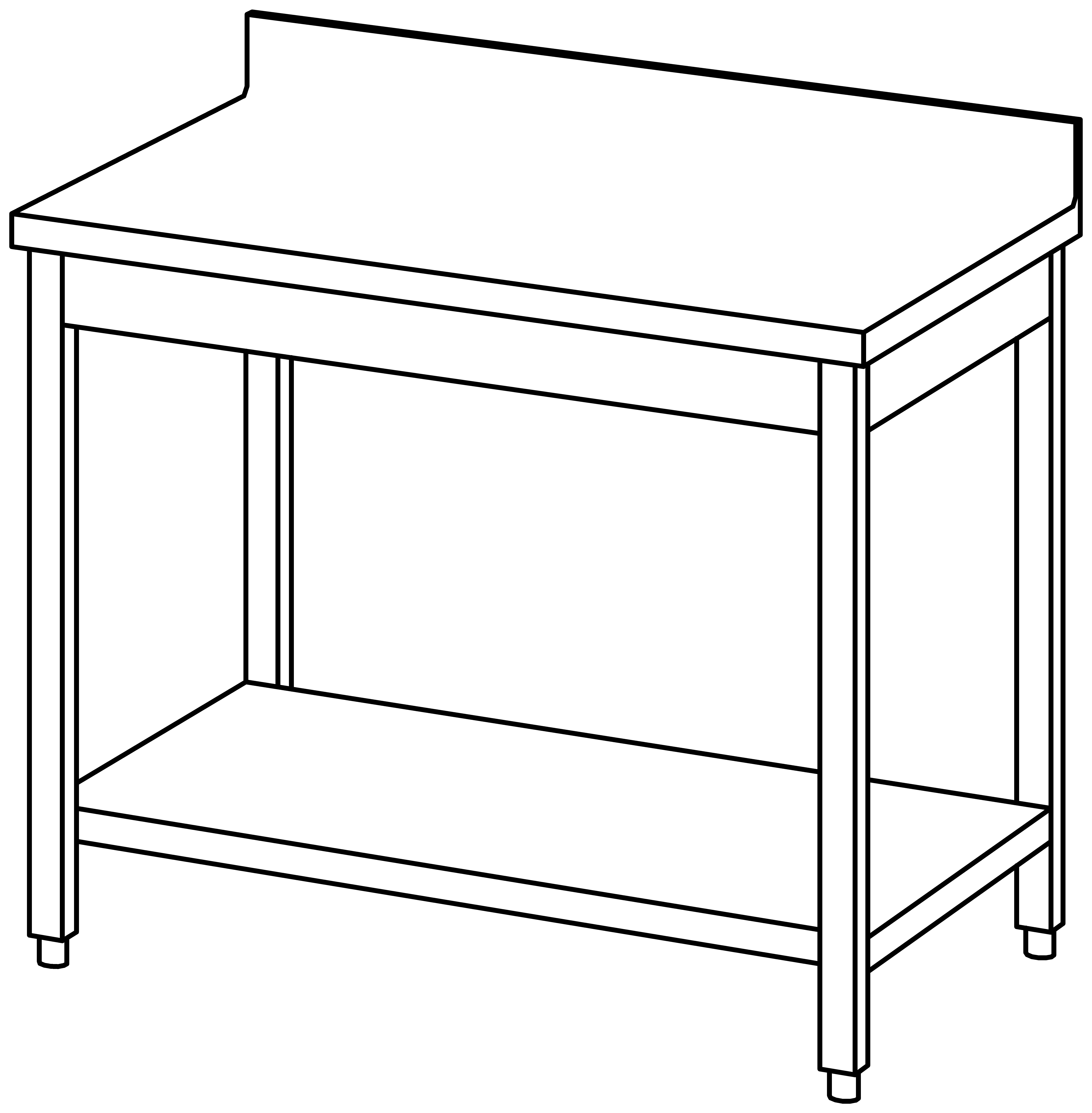 Arbeitstisch 1100x700, GB, mit Aufk.