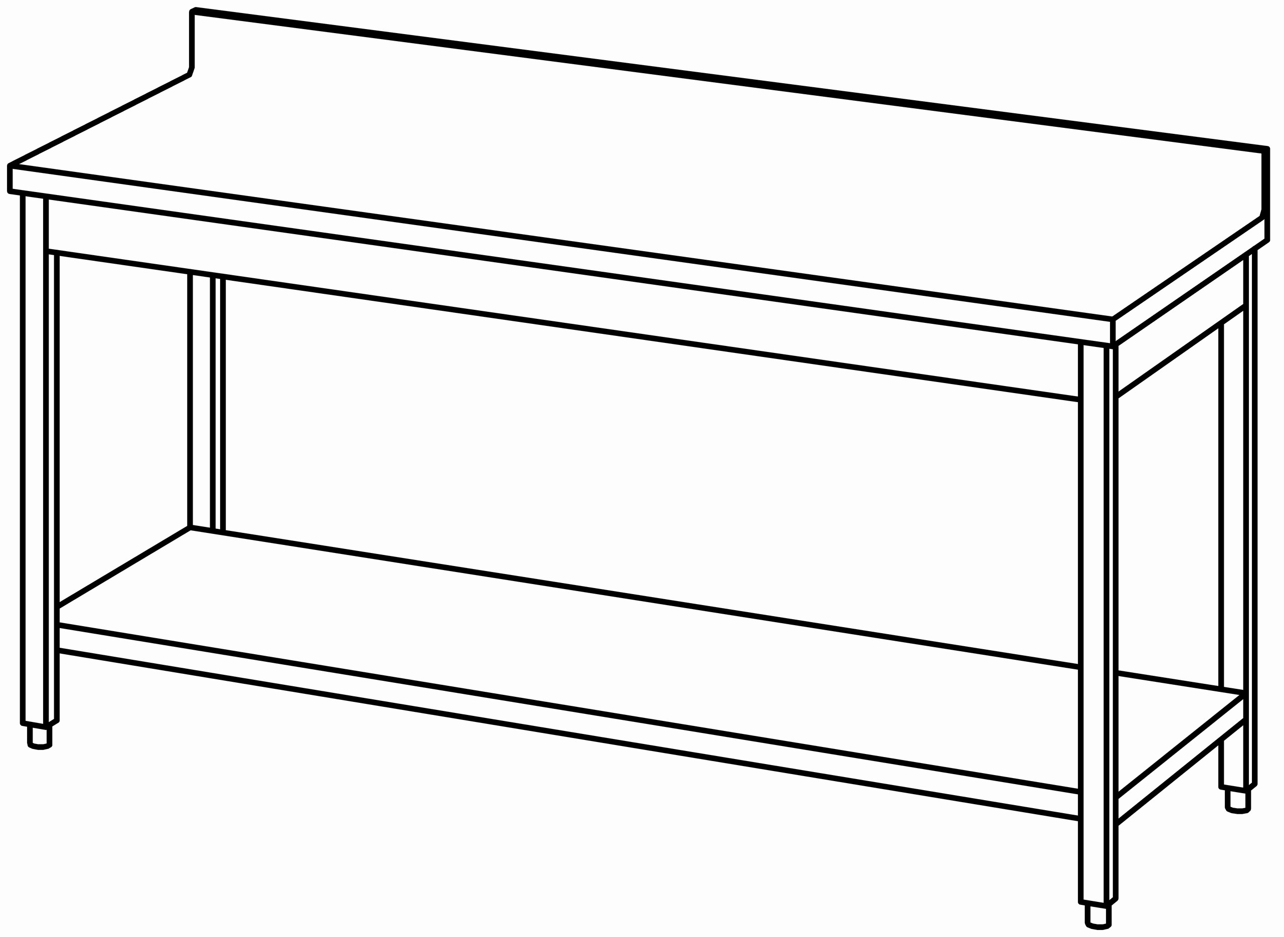 Arbeitstisch 1800x700, GB, mit Aufk.