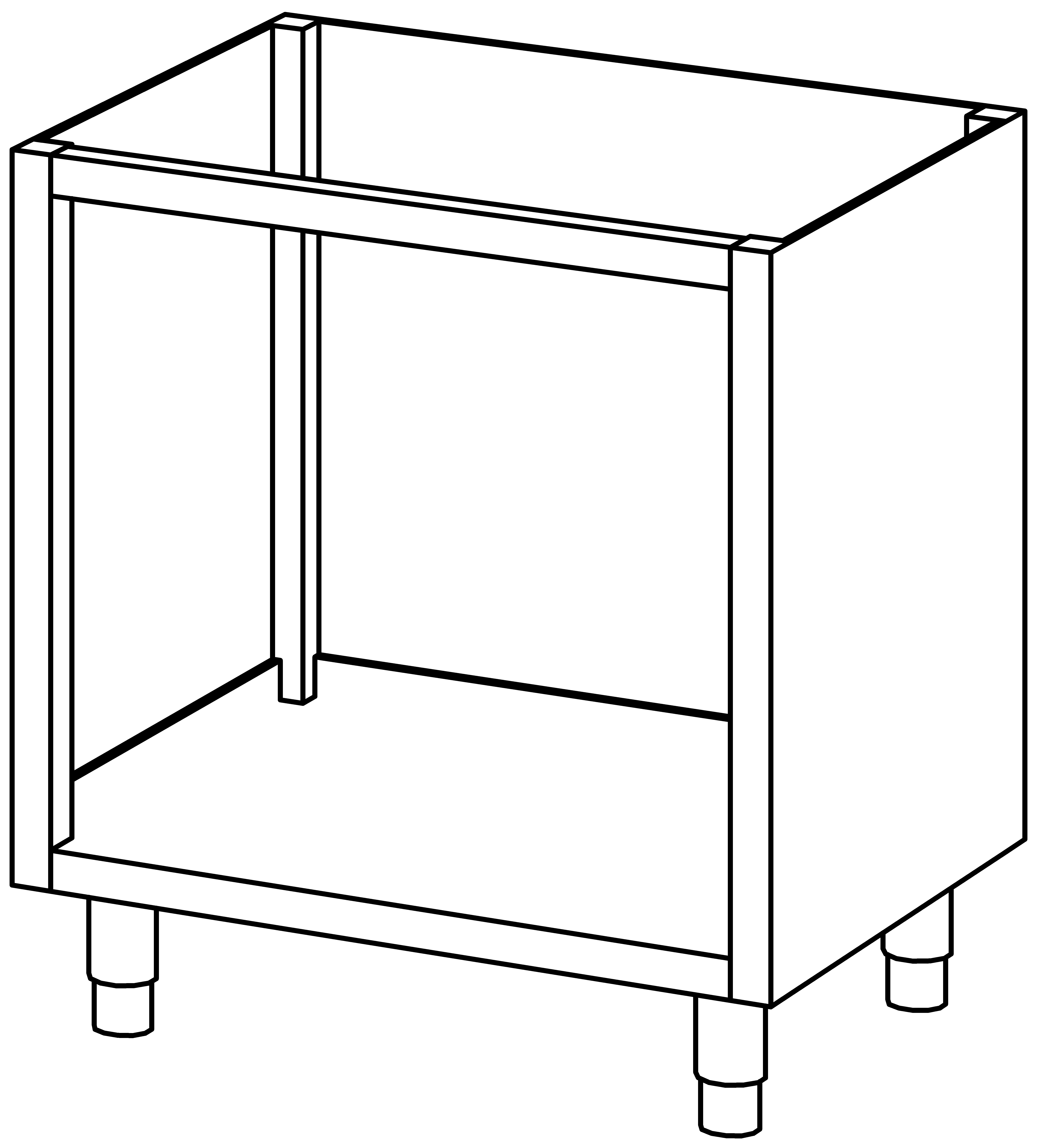 Schrankunterbau offen 800x680