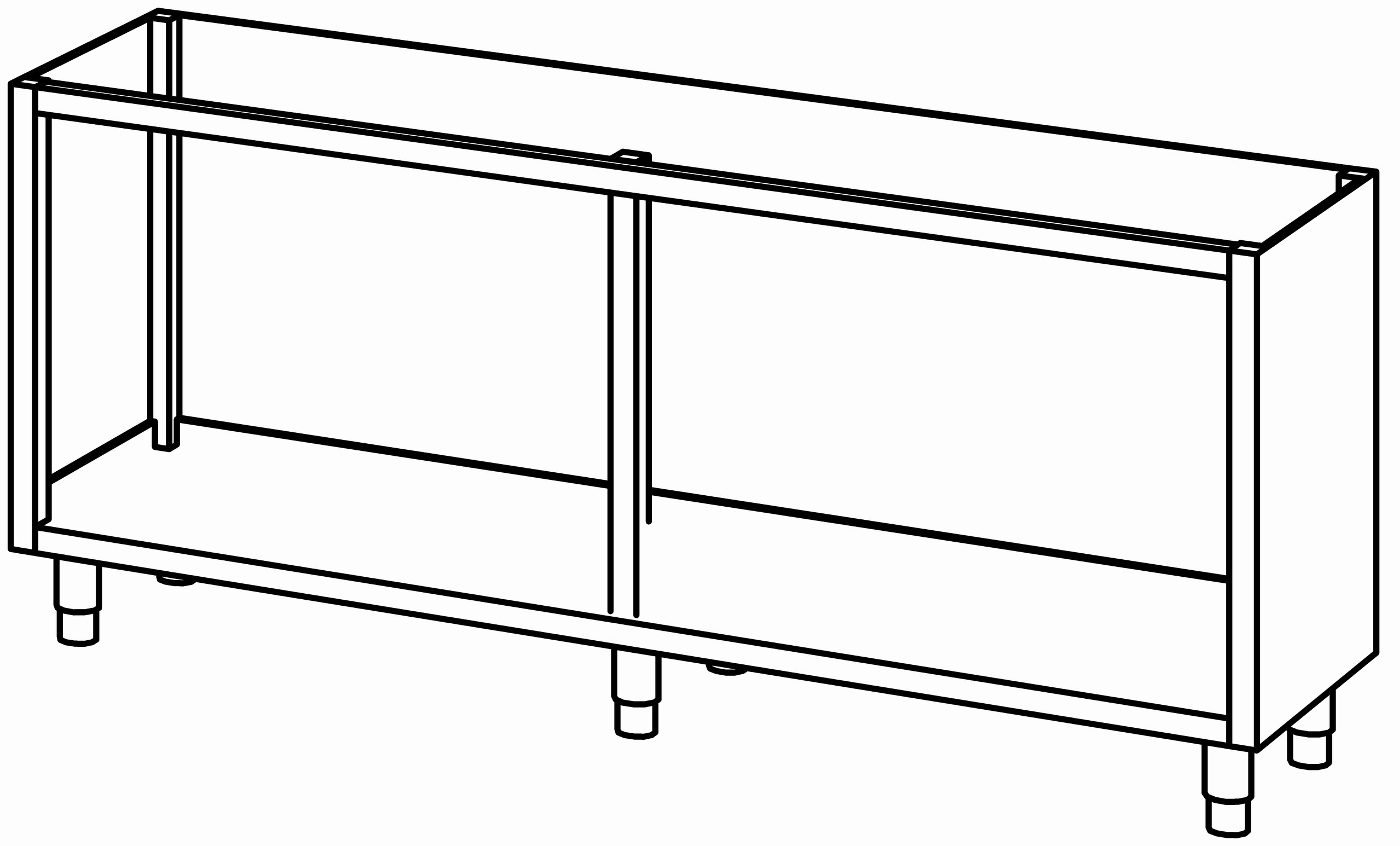 Schrankunterbau offen 2000x580