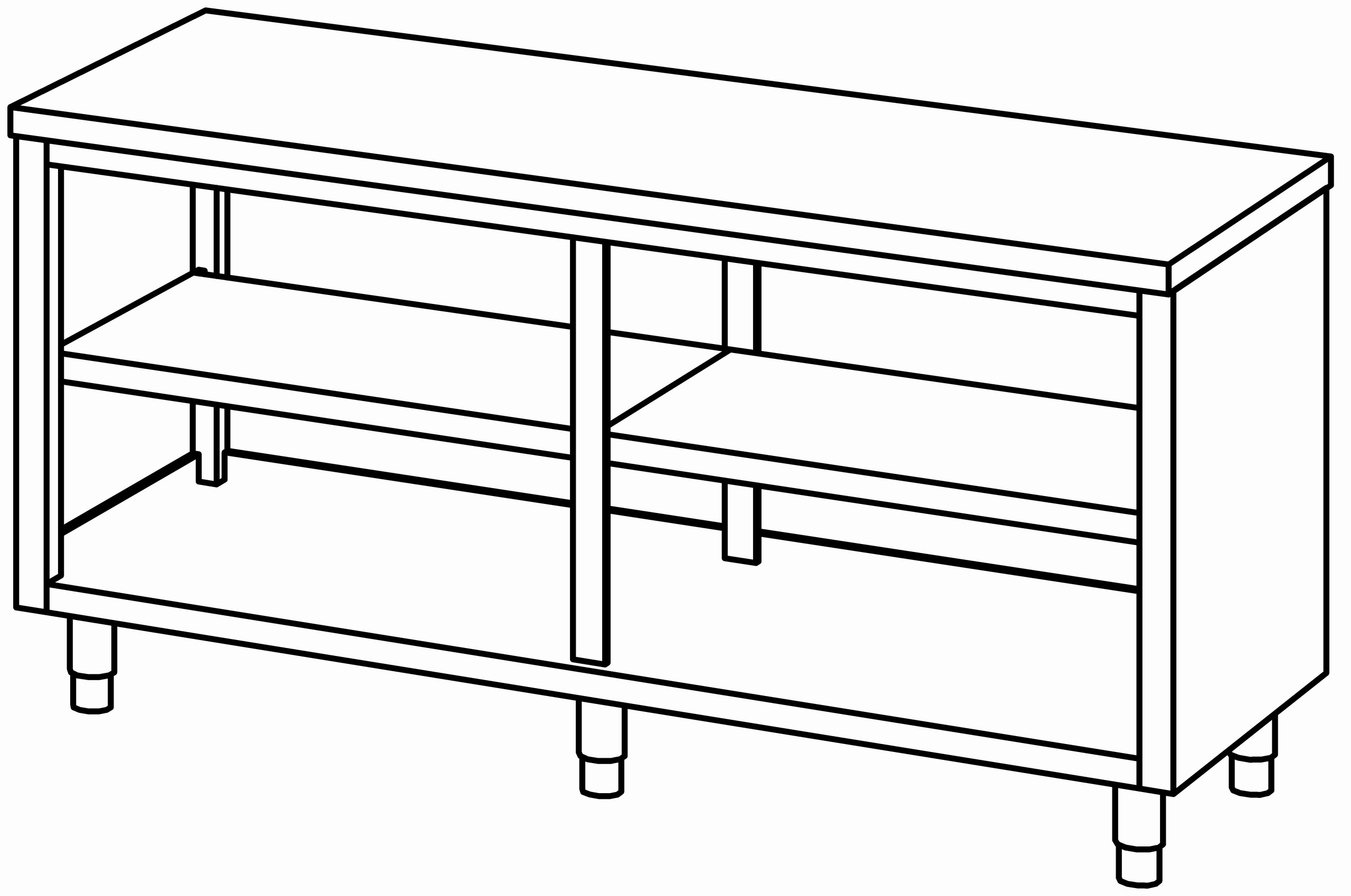 Arbeitsschrank 1800x700, offen, ohne AK