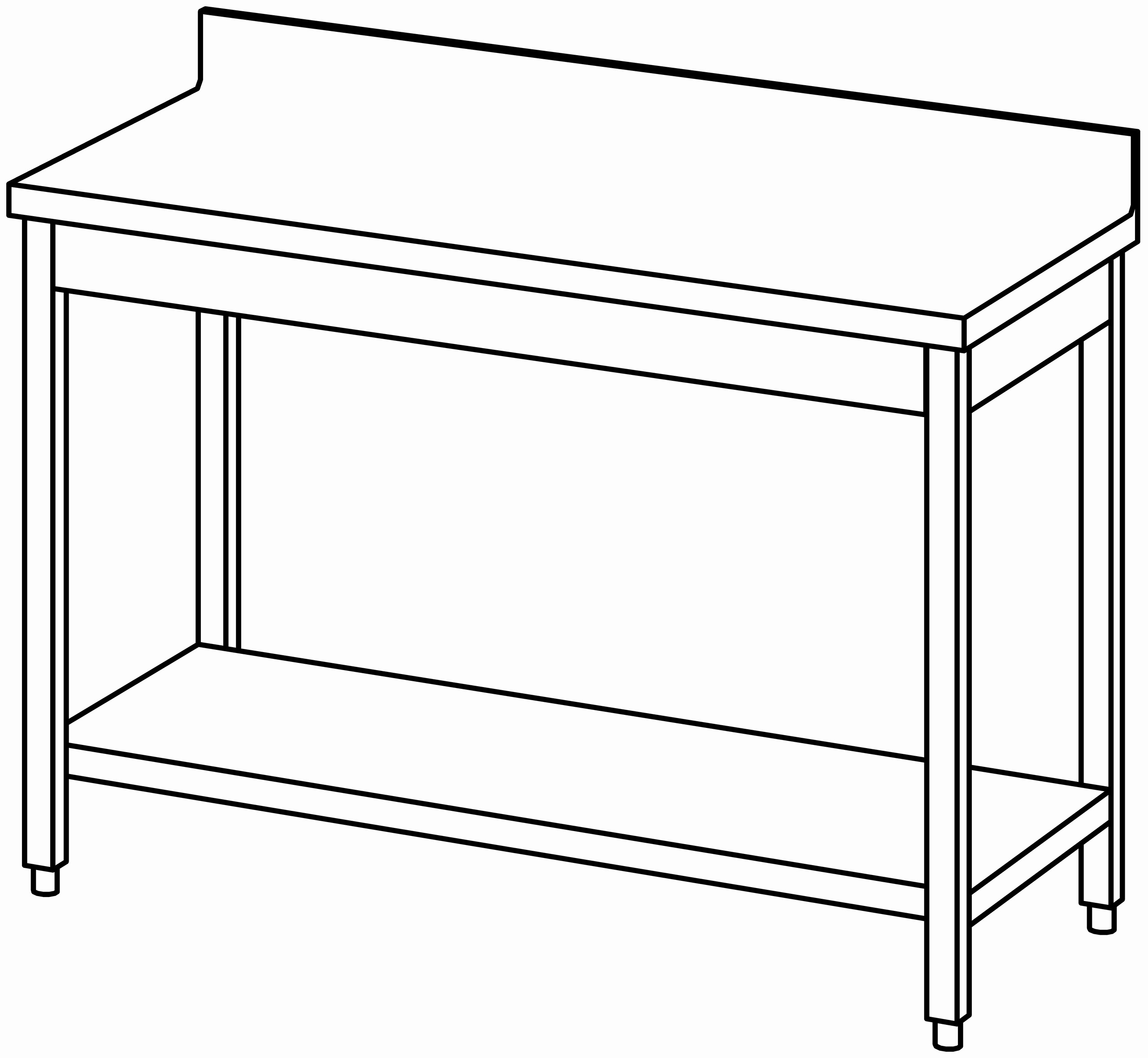 Arbeitstisch 1300x600, GB, mit Aufk.