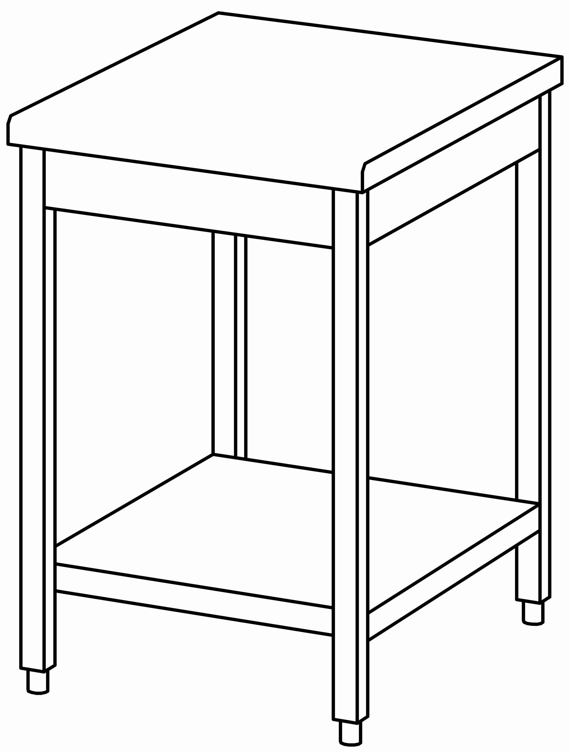 Arbeitstisch 600x800, GB, ohne Aufk.