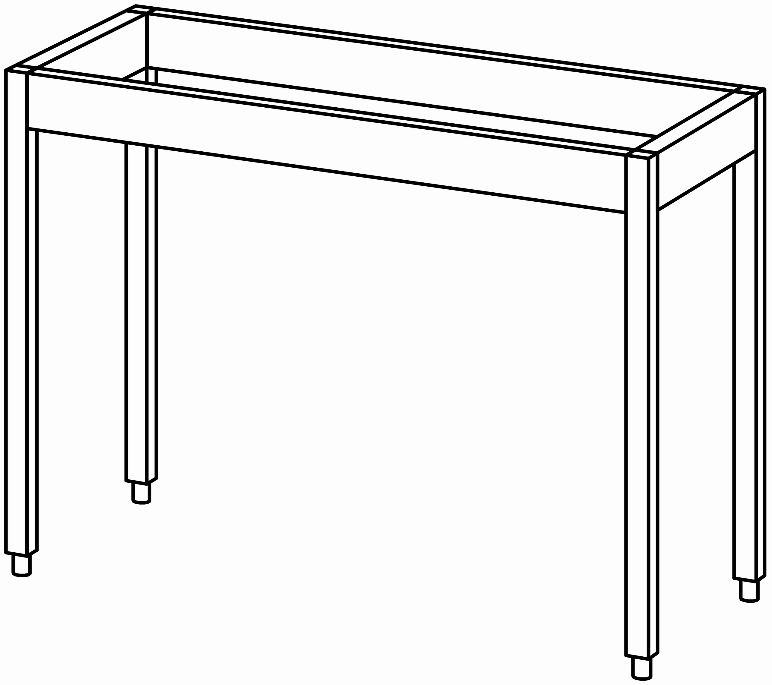 Unterbau-Arbeitstisch offen 1200x560