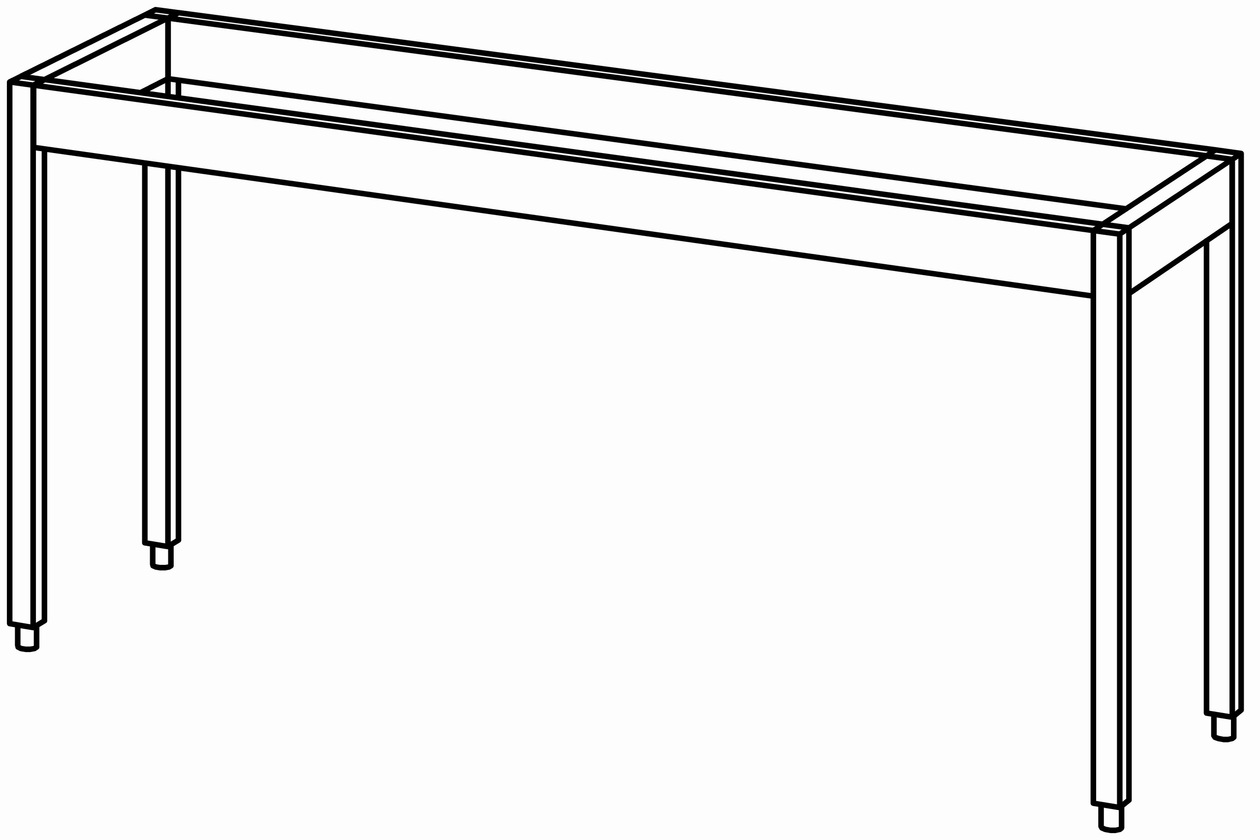 Unterbau-Arbeitstisch offen 1800x560