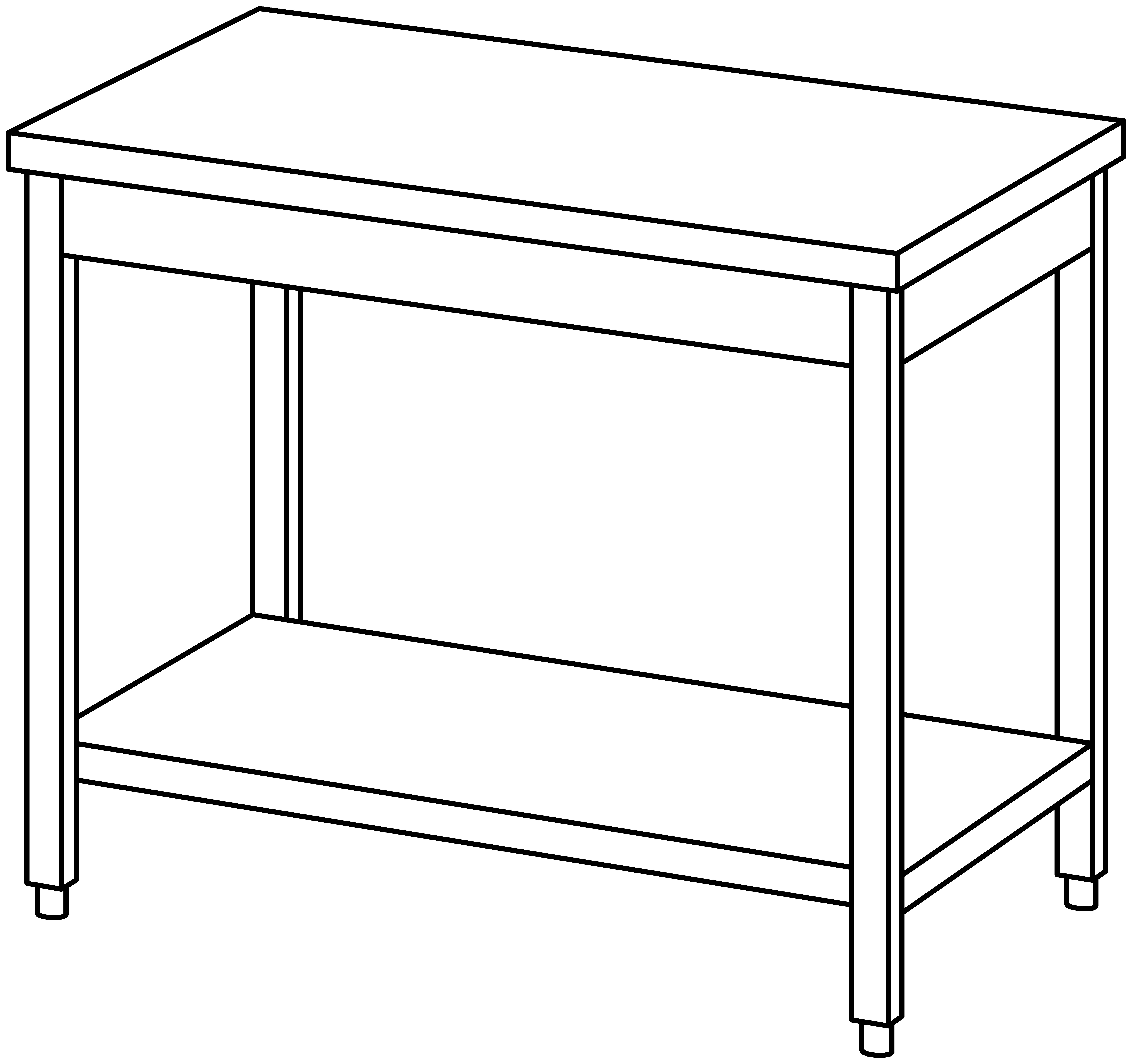 Arbeitstisch 1100x700, GB, ohne Aufk.