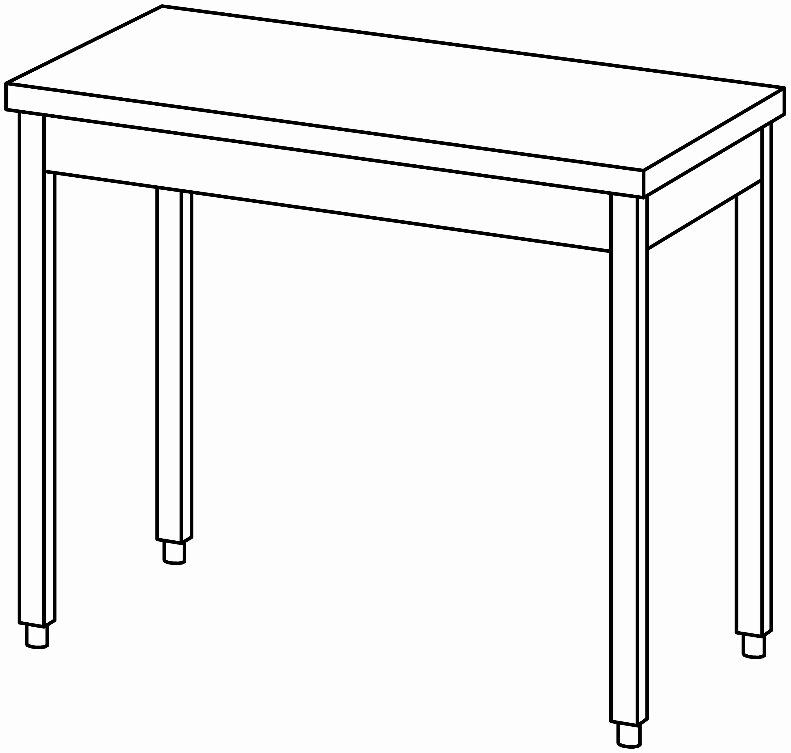 Arbeitstisch 1100x600, ohne Aufkantung