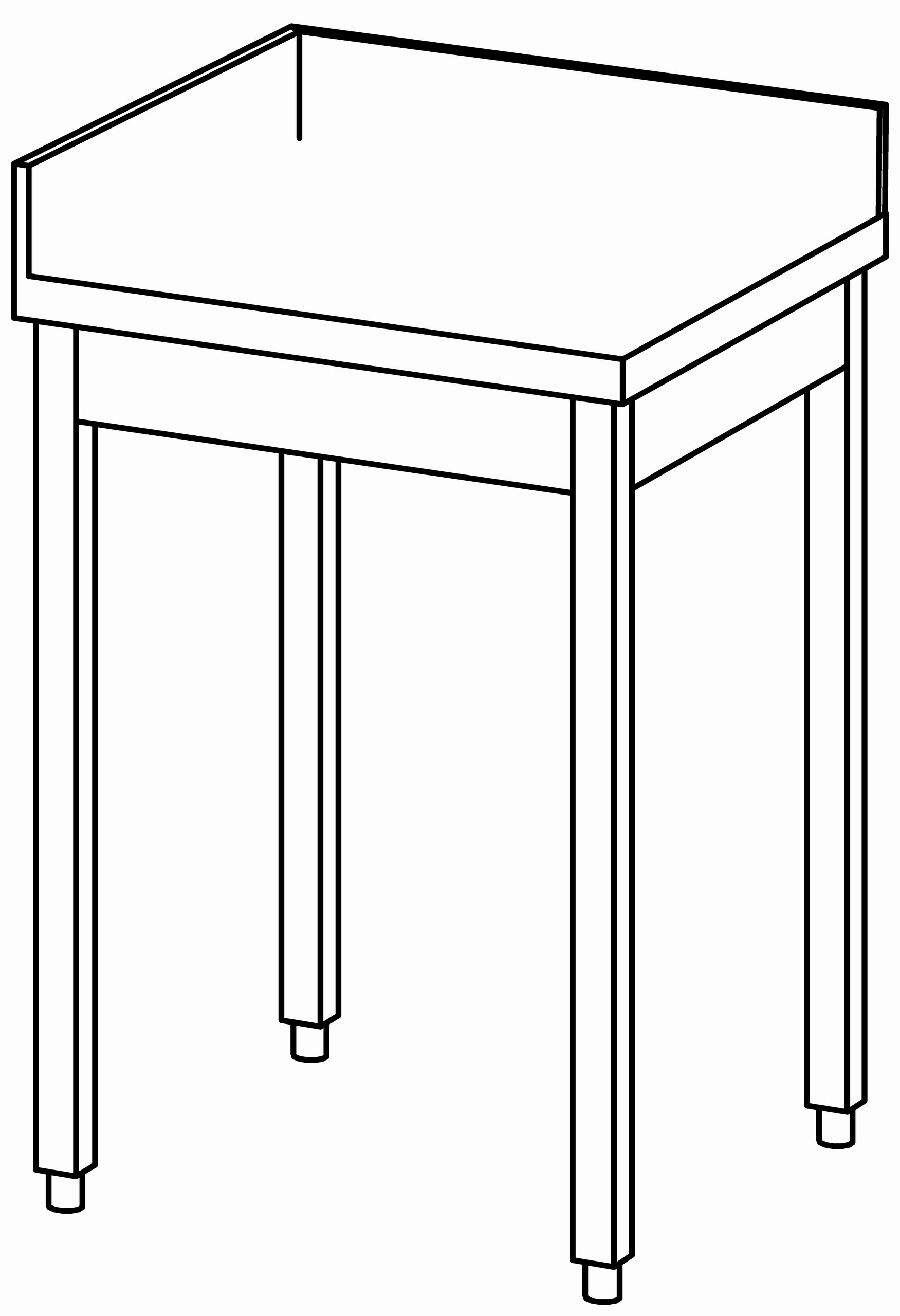 Ecktisch 600x600, Aufk. 2-seitig