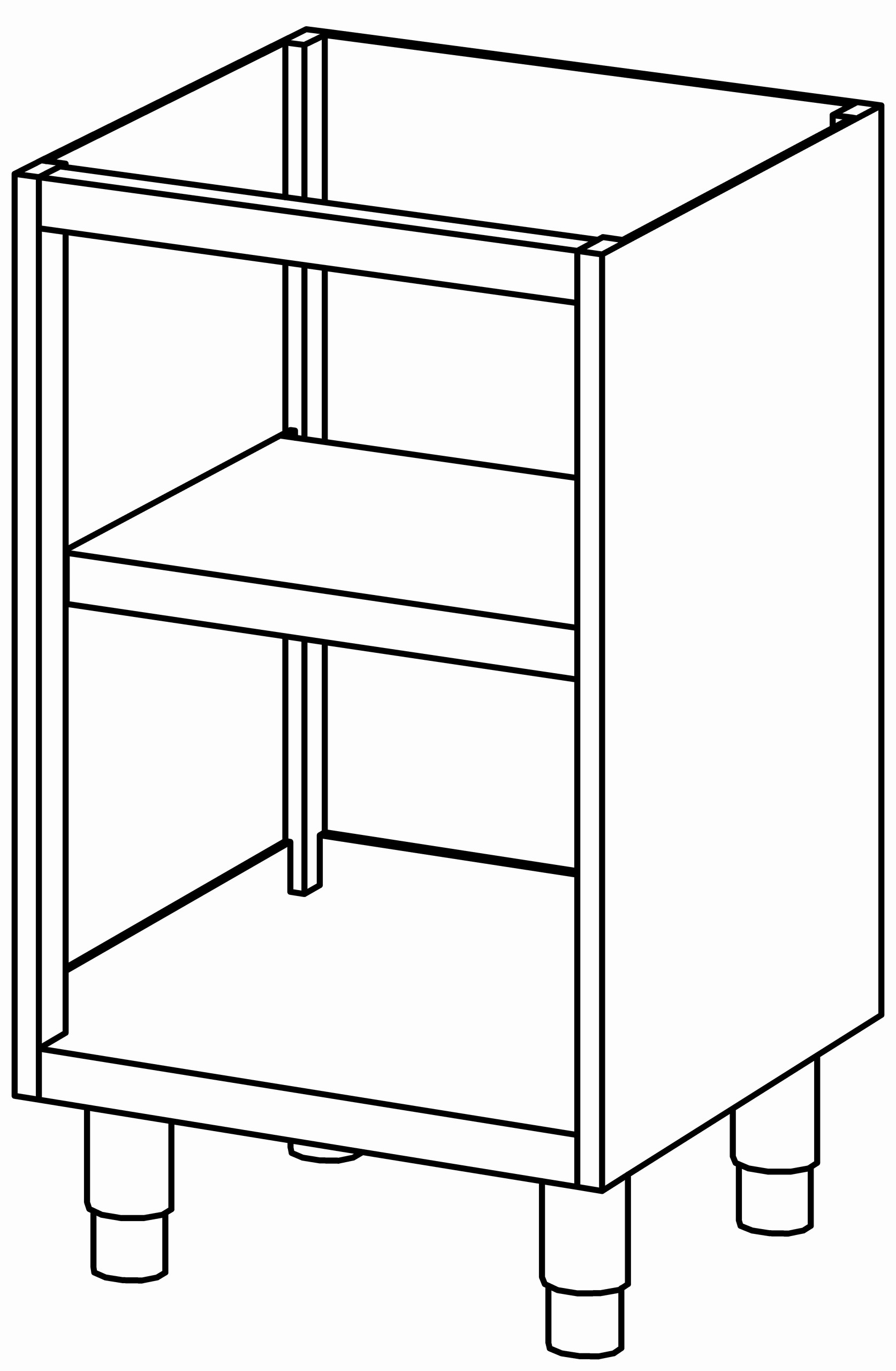 Schrankunterbau offen 500x580, ZB