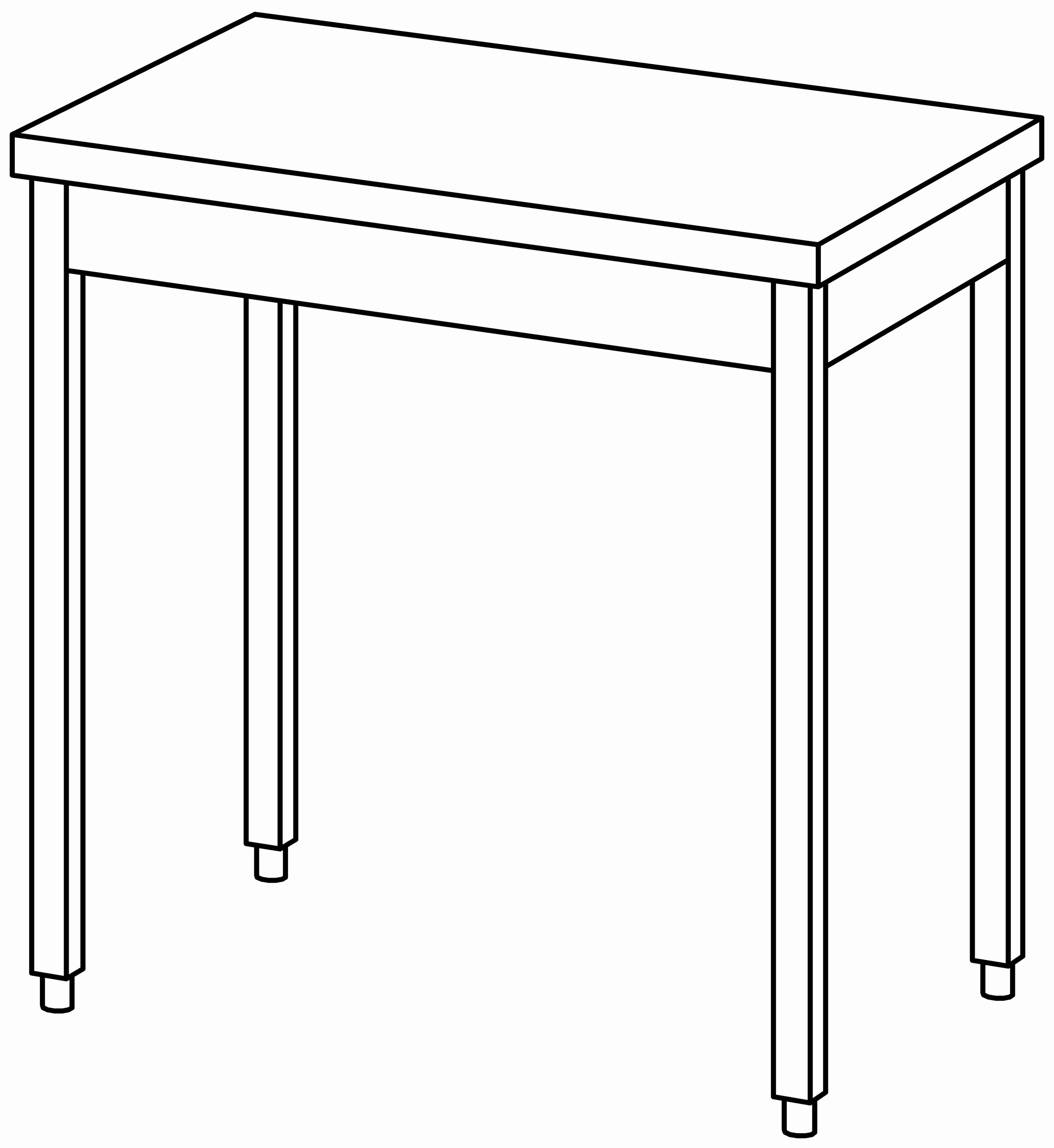 Arbeitstisch 900x600, ohne Aufkantung