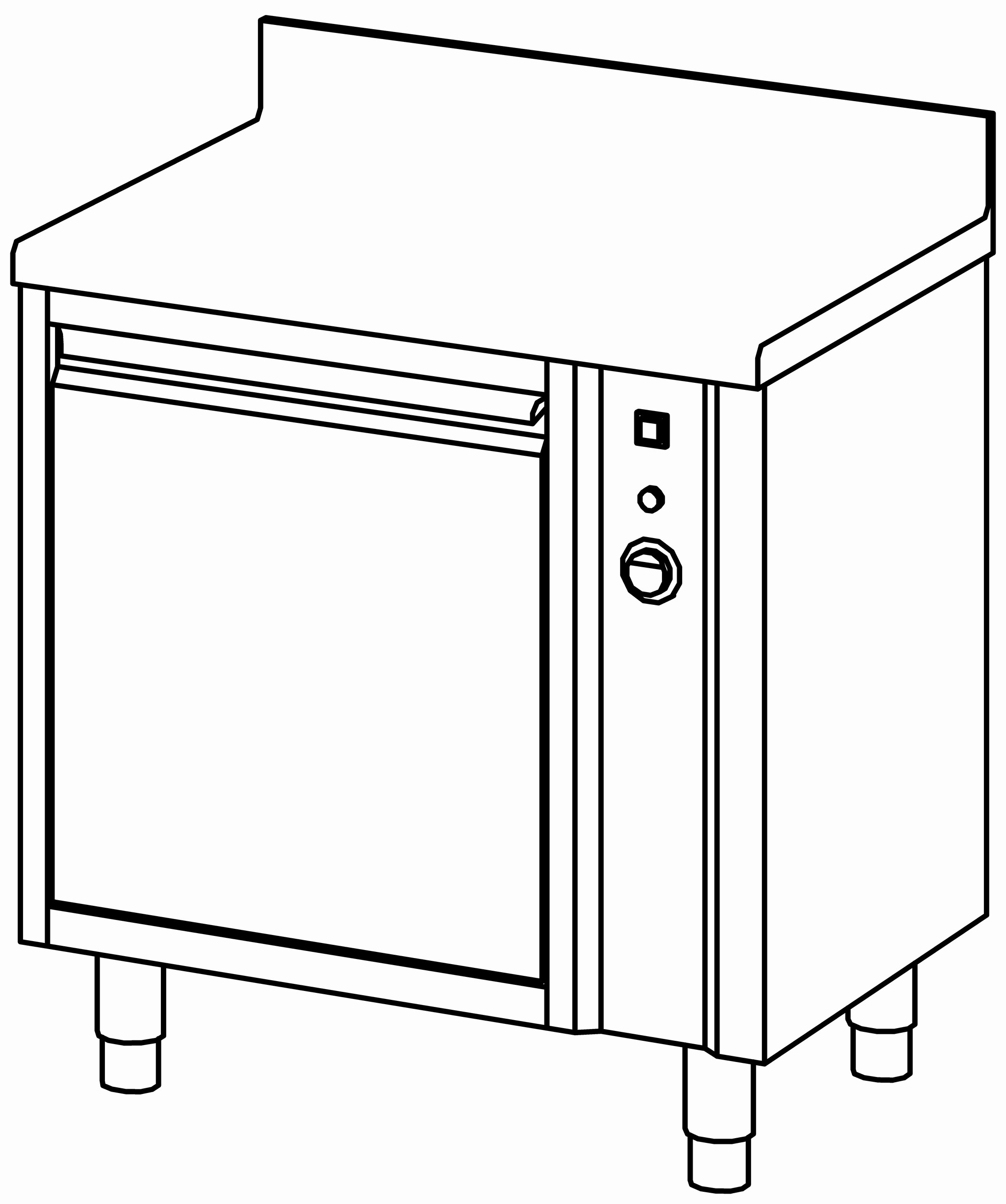 Wärmeschrank 800x600, F-Tür, mit AK