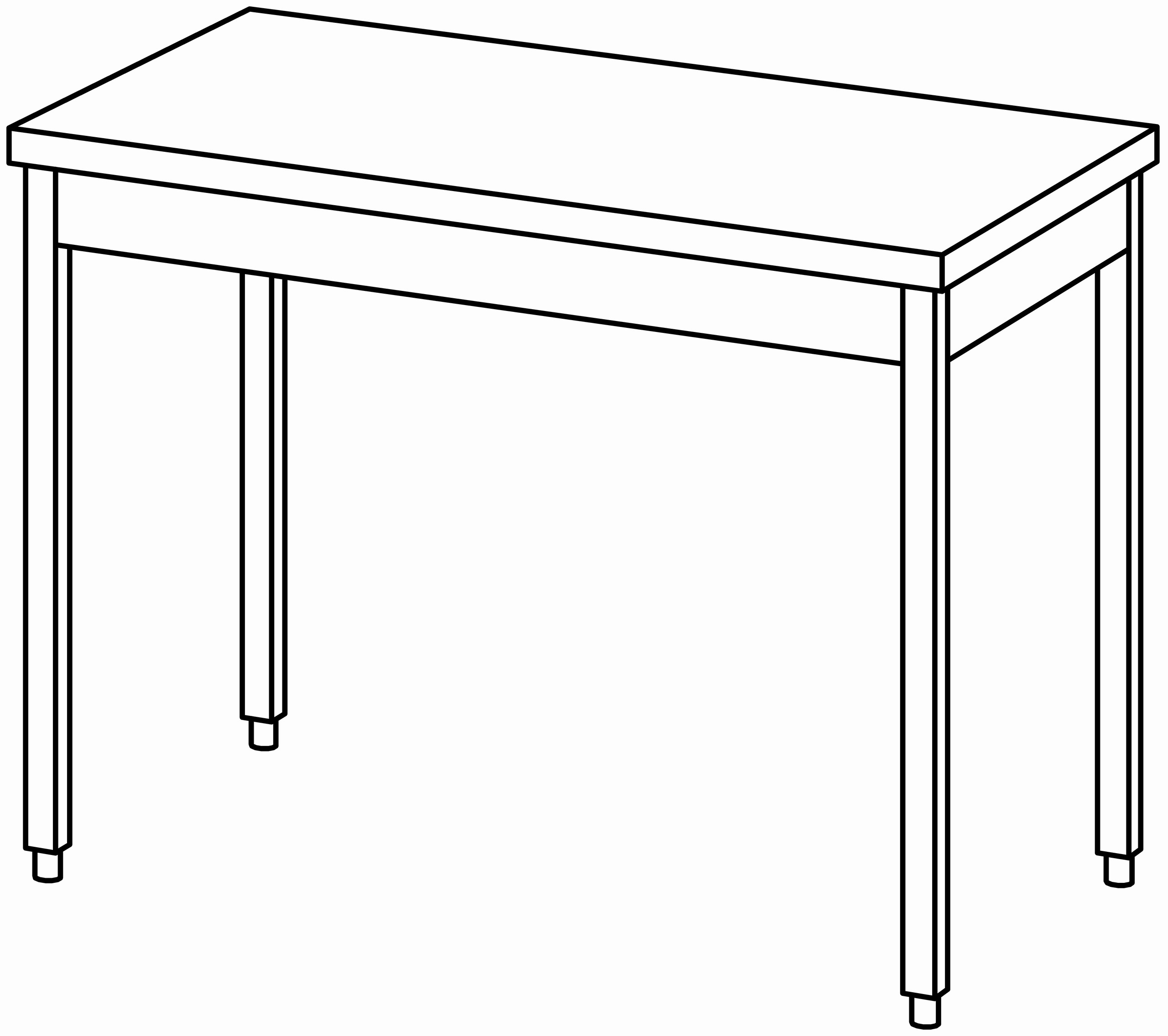 Arbeitstisch 1200x700, ohne Aufkantung