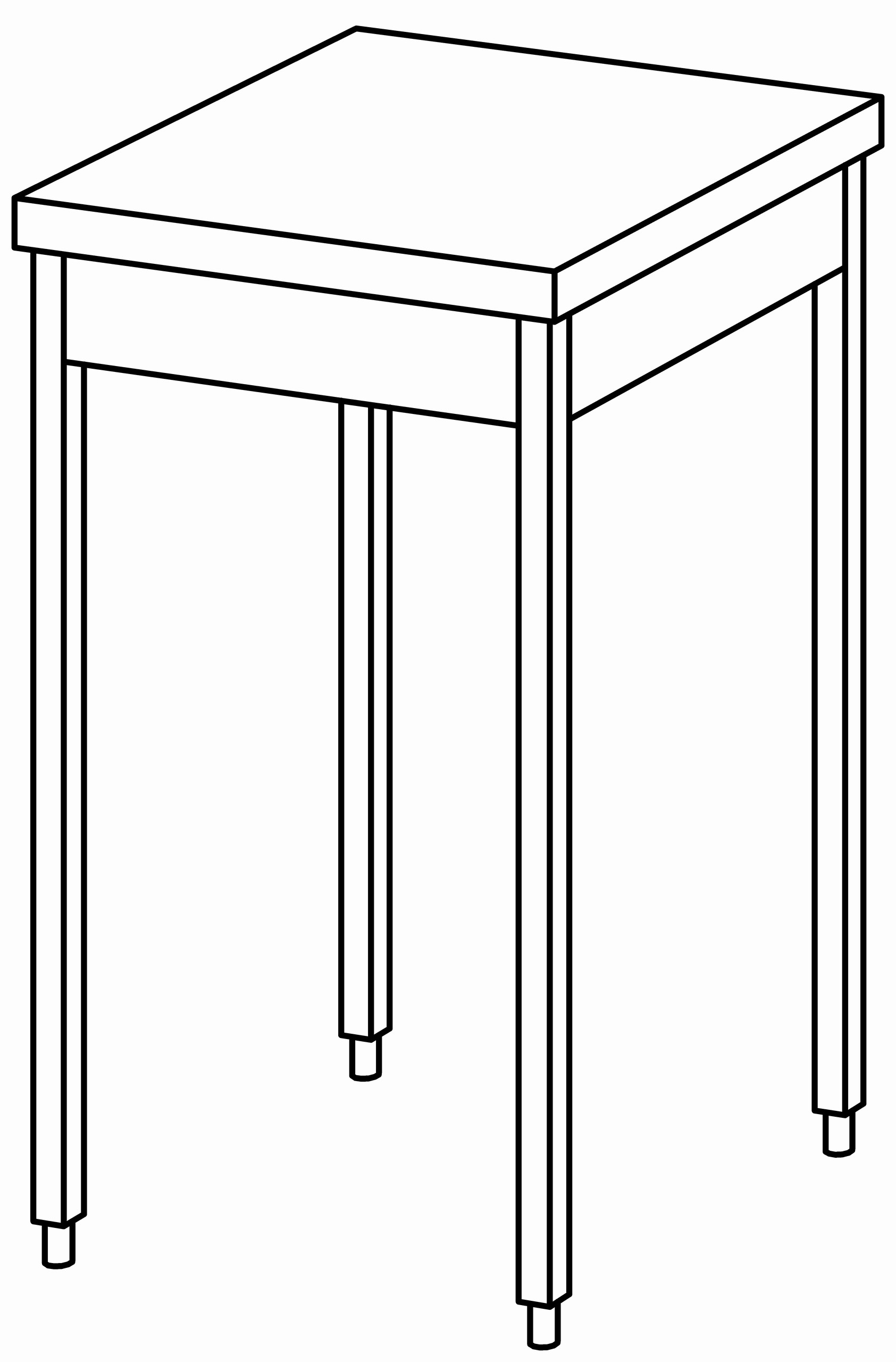 Arbeitstisch 500x700, ohne Aufkantung