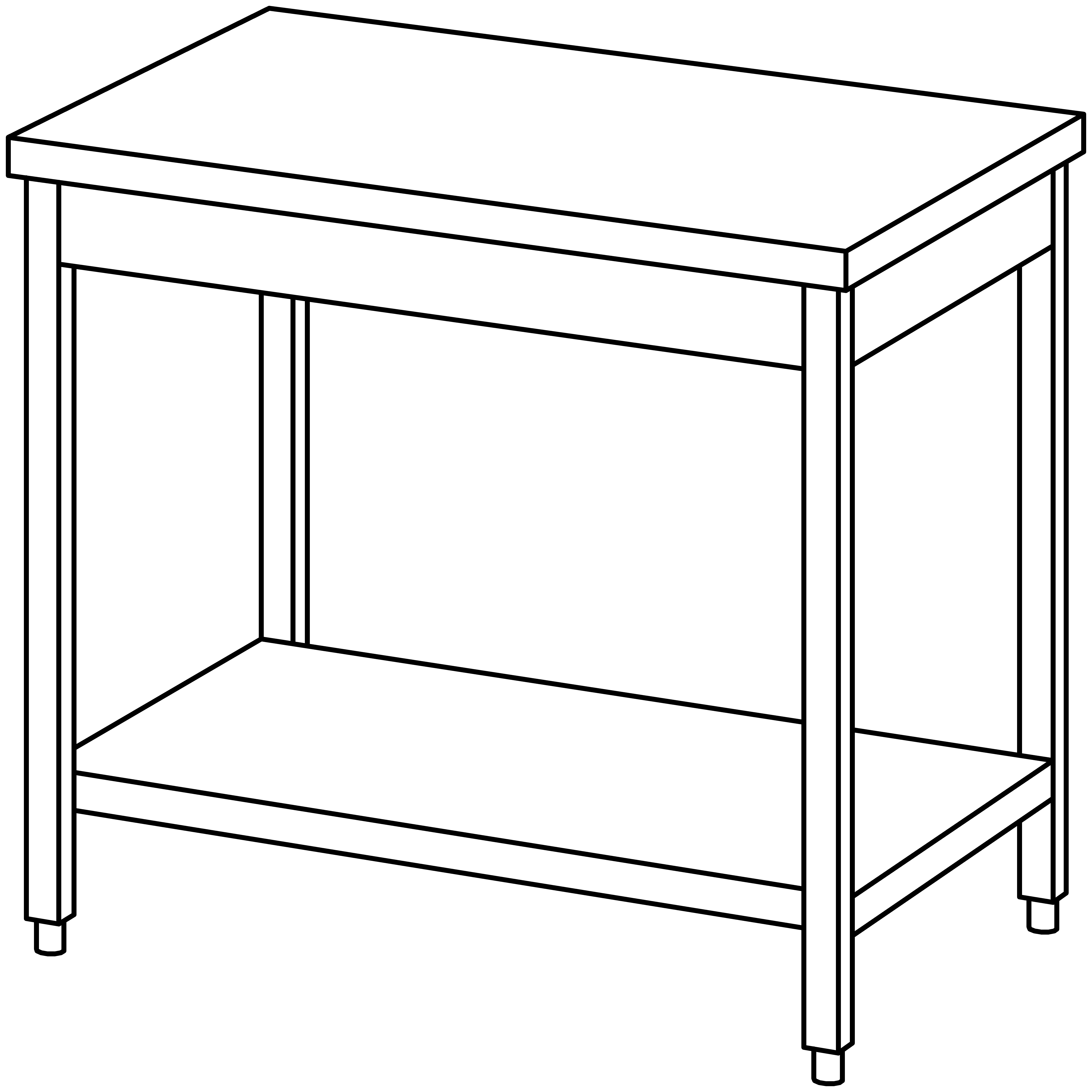 Arbeitstisch 1000x700, GB, ohne Aufk.