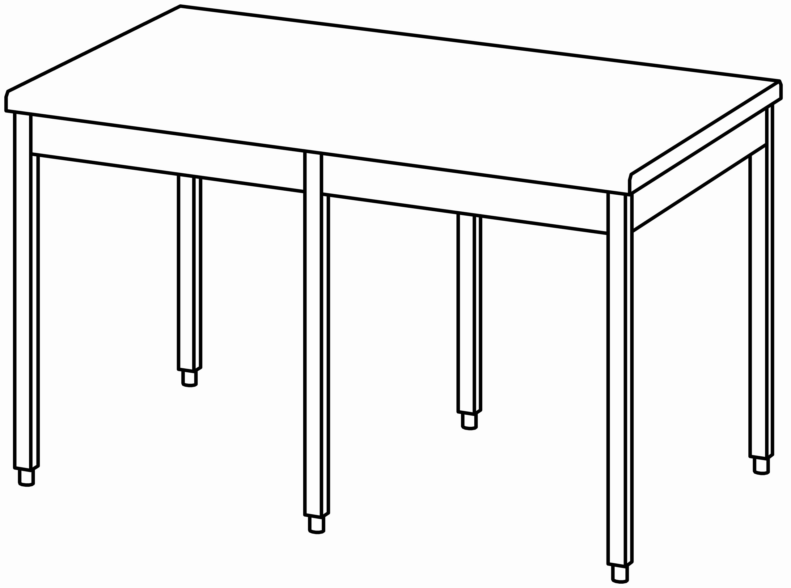 Arbeitstisch 1500x1000, ohne Aufkantung
