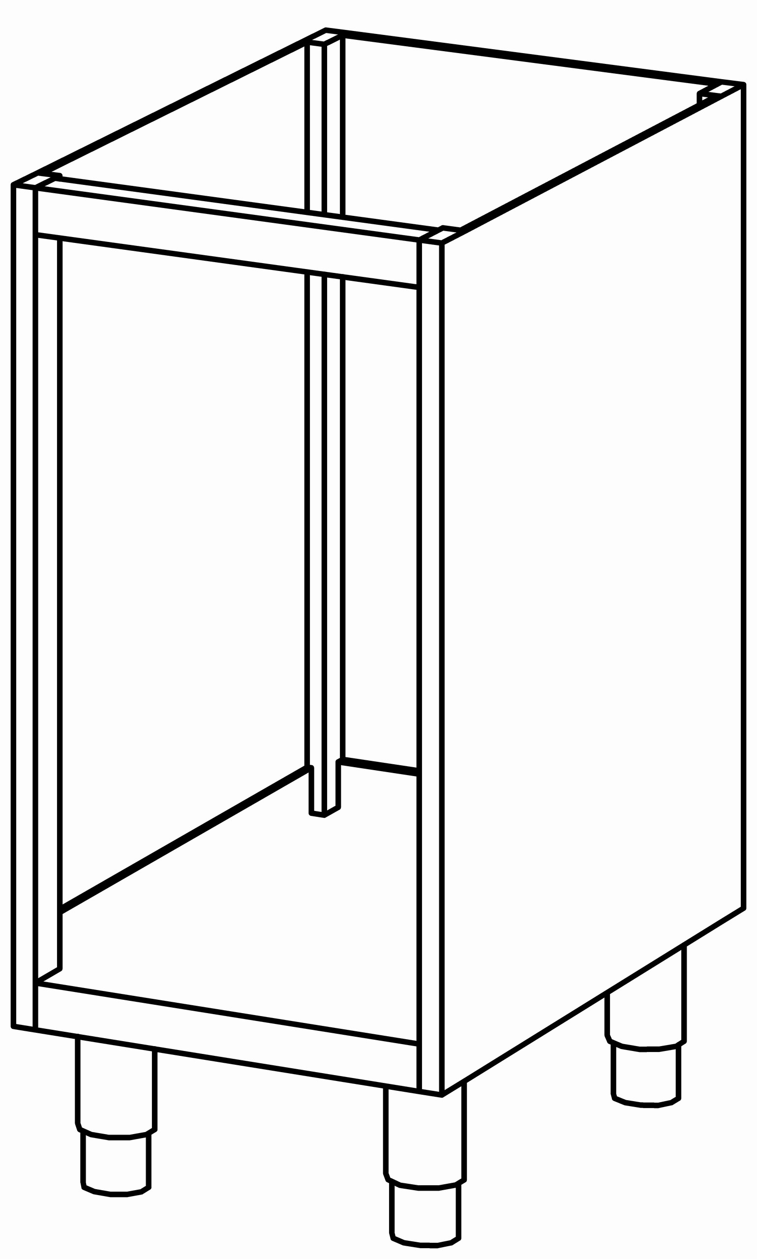 Schrankunterbau offen 400x680