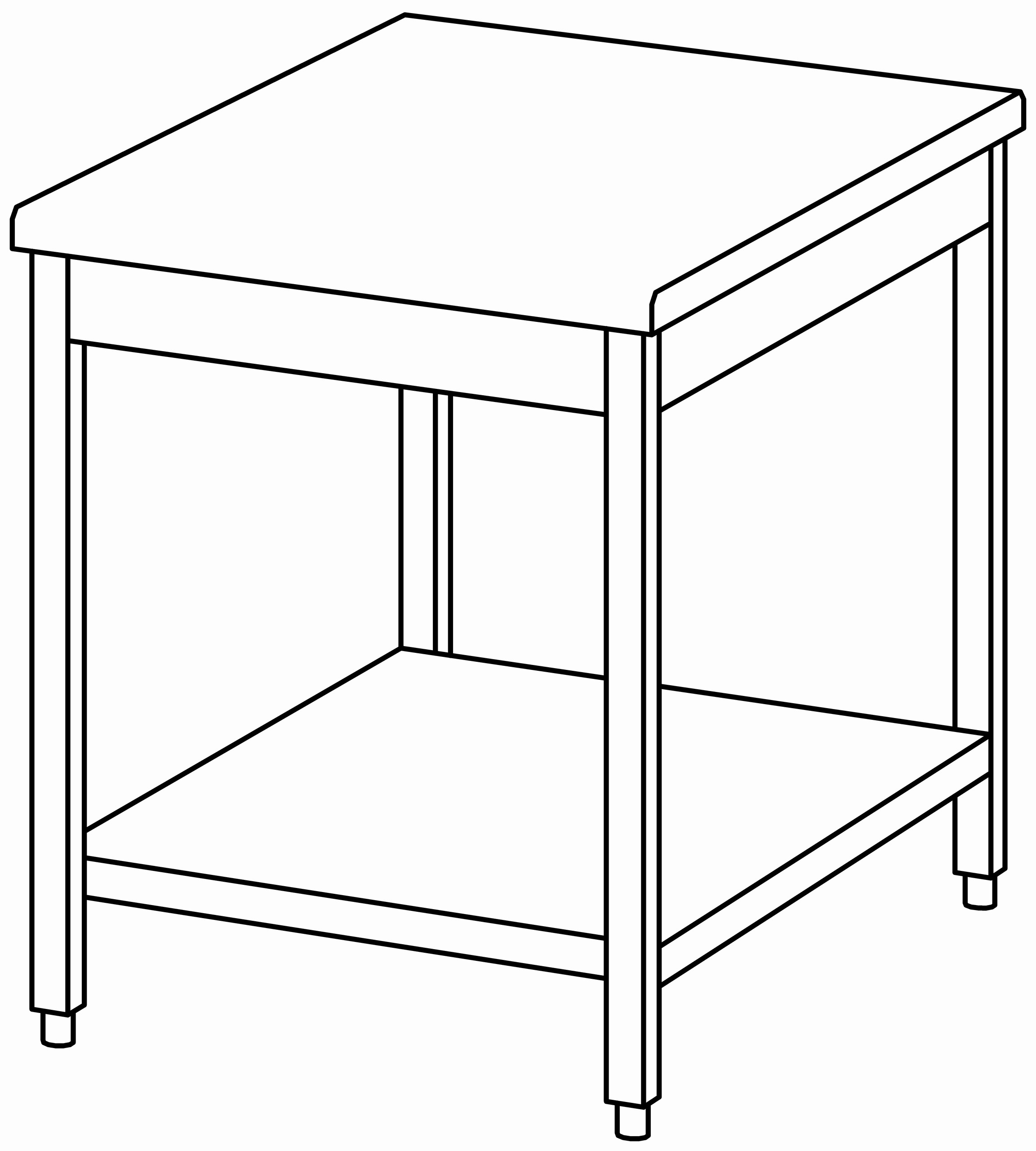 Arbeitstisch 700x1000, GB, ohne Aufk.