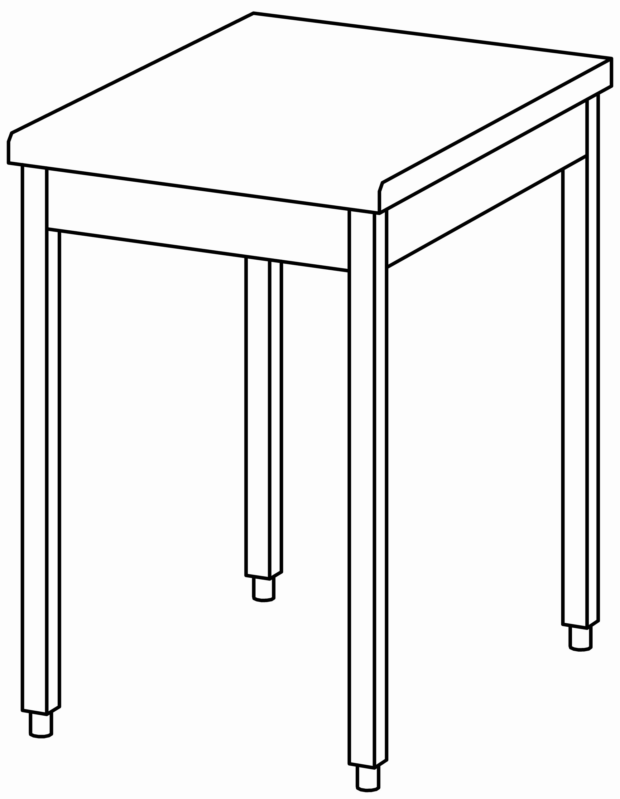 Arbeitstisch 600x900, ohne Aufkantung